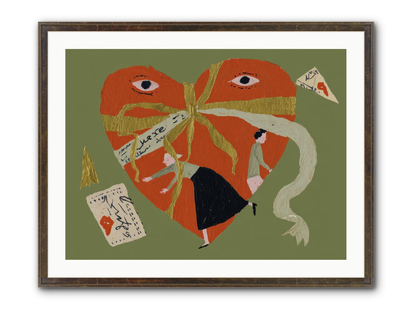 Where Love Takes Many Forms Framed Print - Slimwoods Black/Gold 32x24