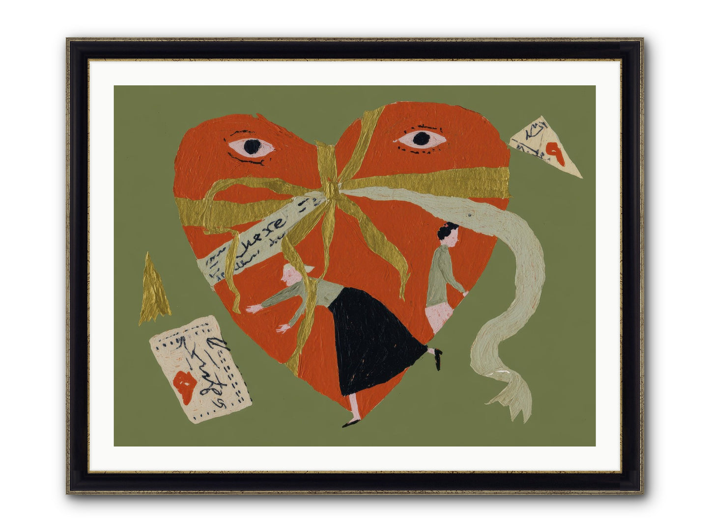 Where Love Takes Many Forms Framed Print - Black & Gold 40x30