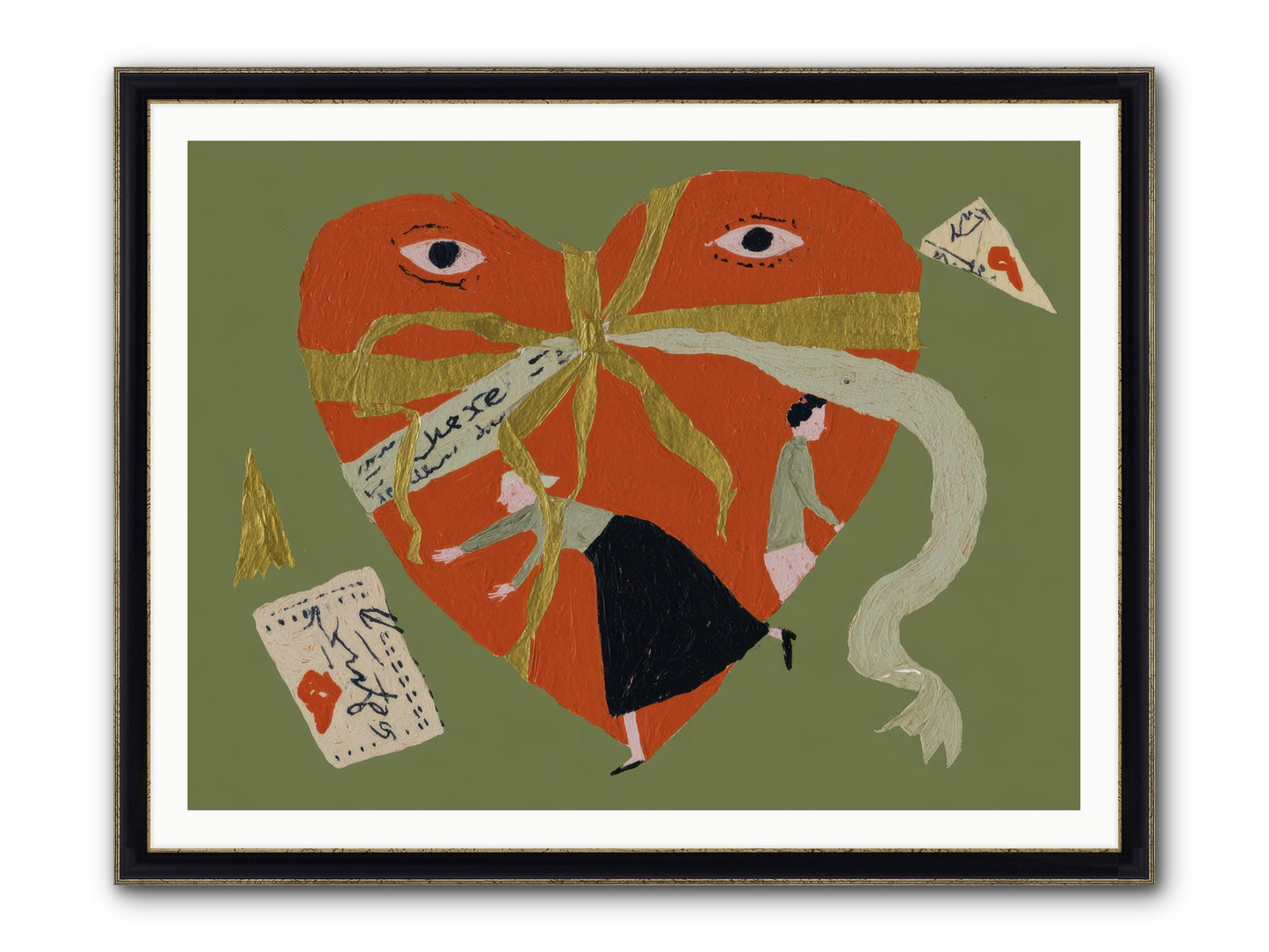 Where Love Takes Many Forms Framed Print - Black & Gold 48x36