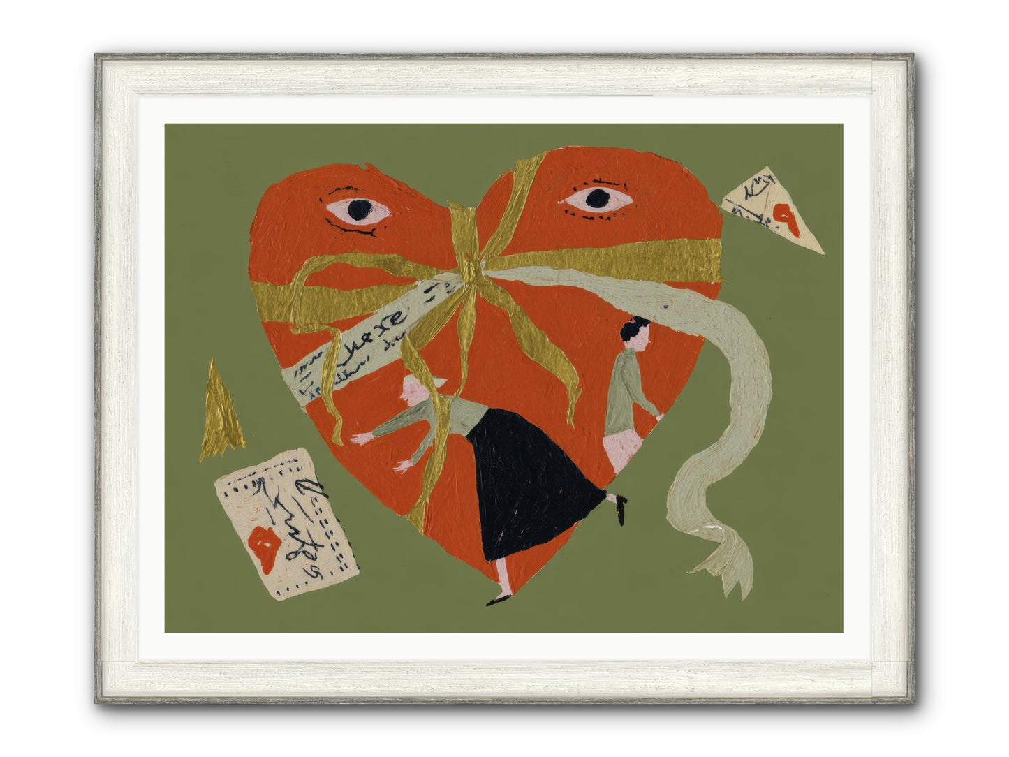Where Love Takes Many Forms Framed Print - Driftwood White 48x36