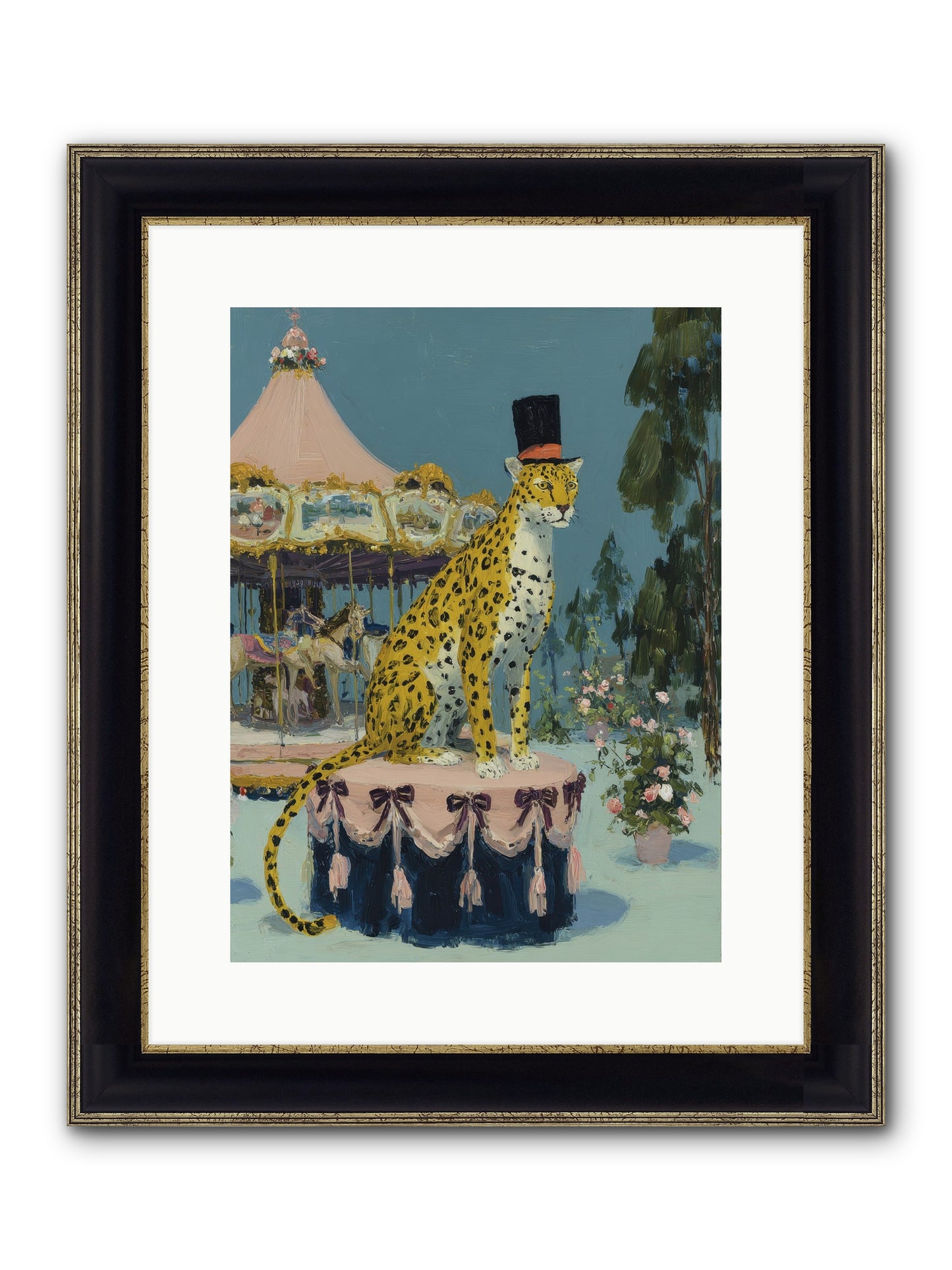 Where Magic Lingers Framed Print - Black & Gold 12x16