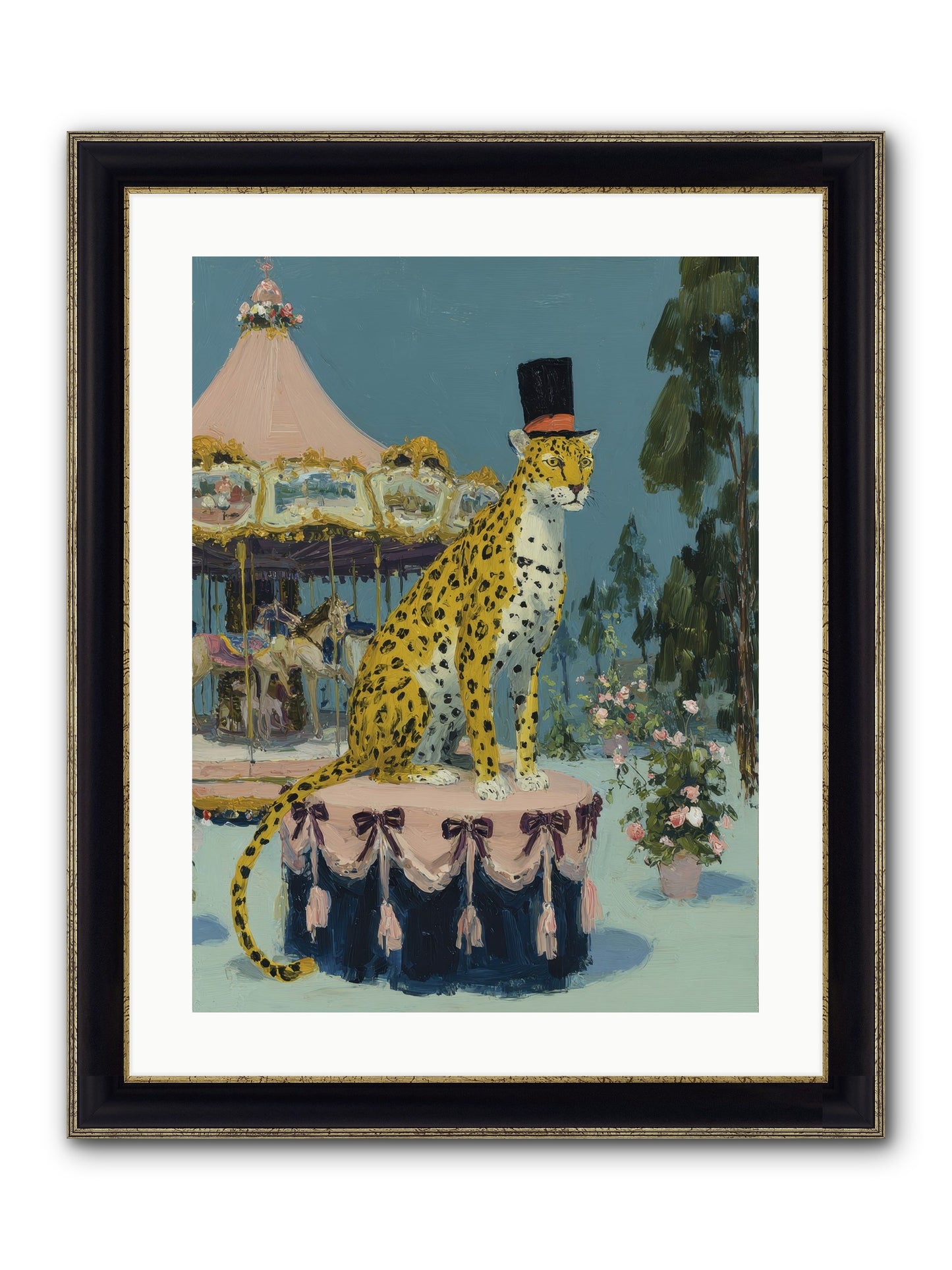 Where Magic Lingers Framed Print - Black & Gold 18x24