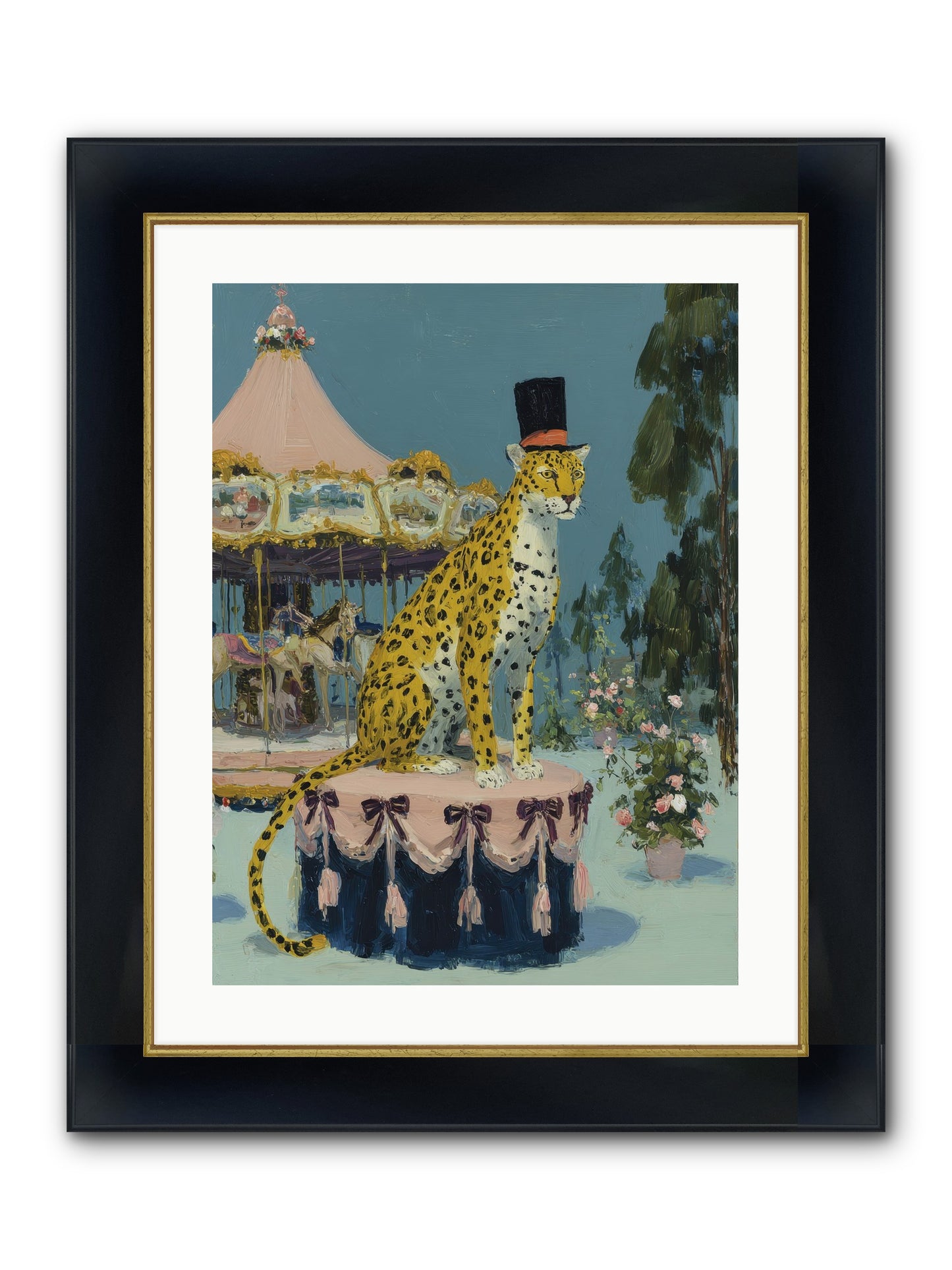 Where Magic Lingers Framed Print - Wide Black w/Gold 18x24