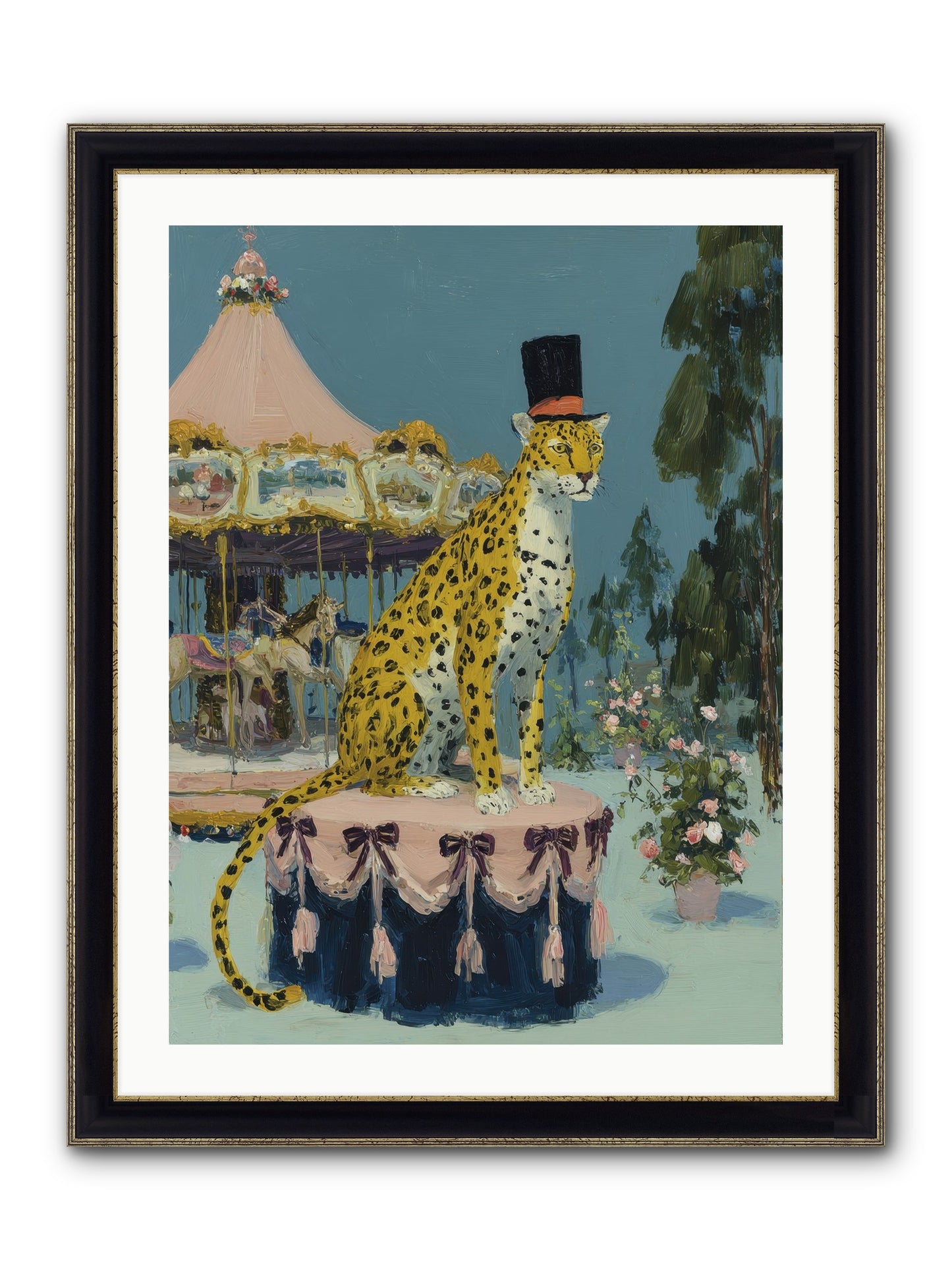 Where Magic Lingers Framed Print - Black & Gold 24x32