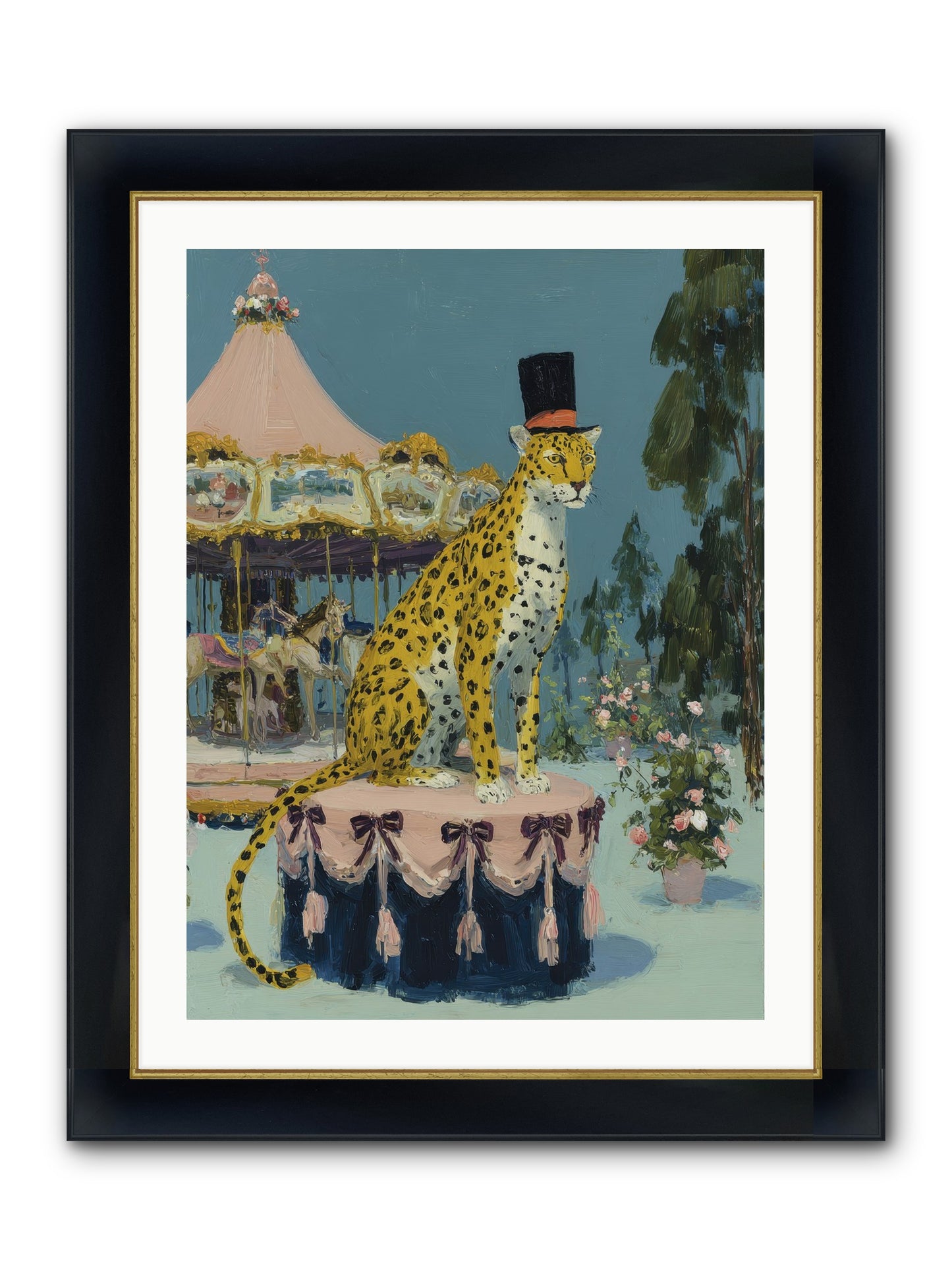 Where Magic Lingers Framed Print - Wide Black w/Gold 24x32