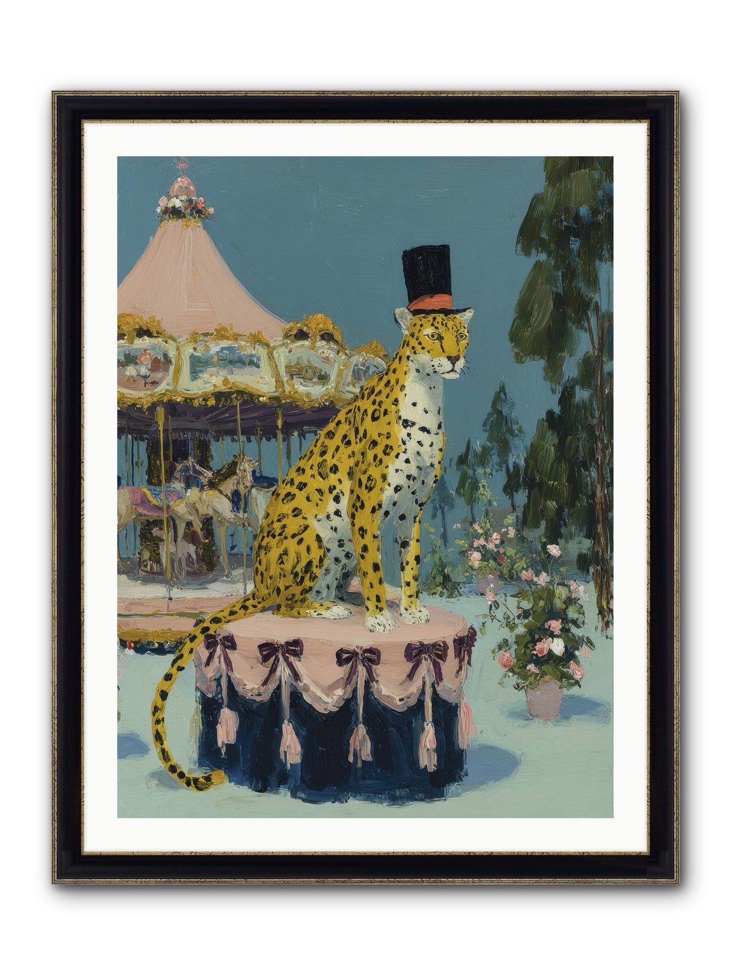 Where Magic Lingers Framed Print - Black & Gold 30x40