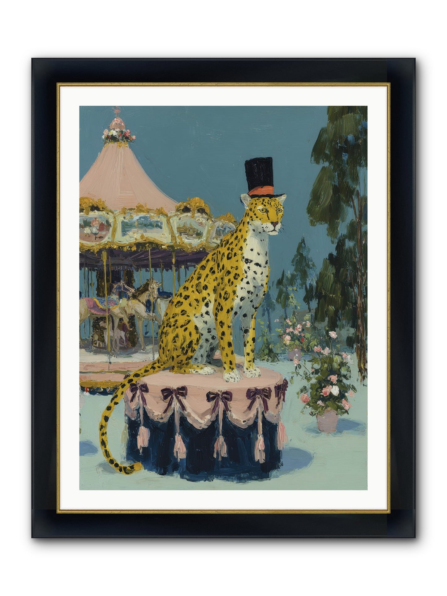 Where Magic Lingers Framed Print - Wide Black w/Gold 30x40