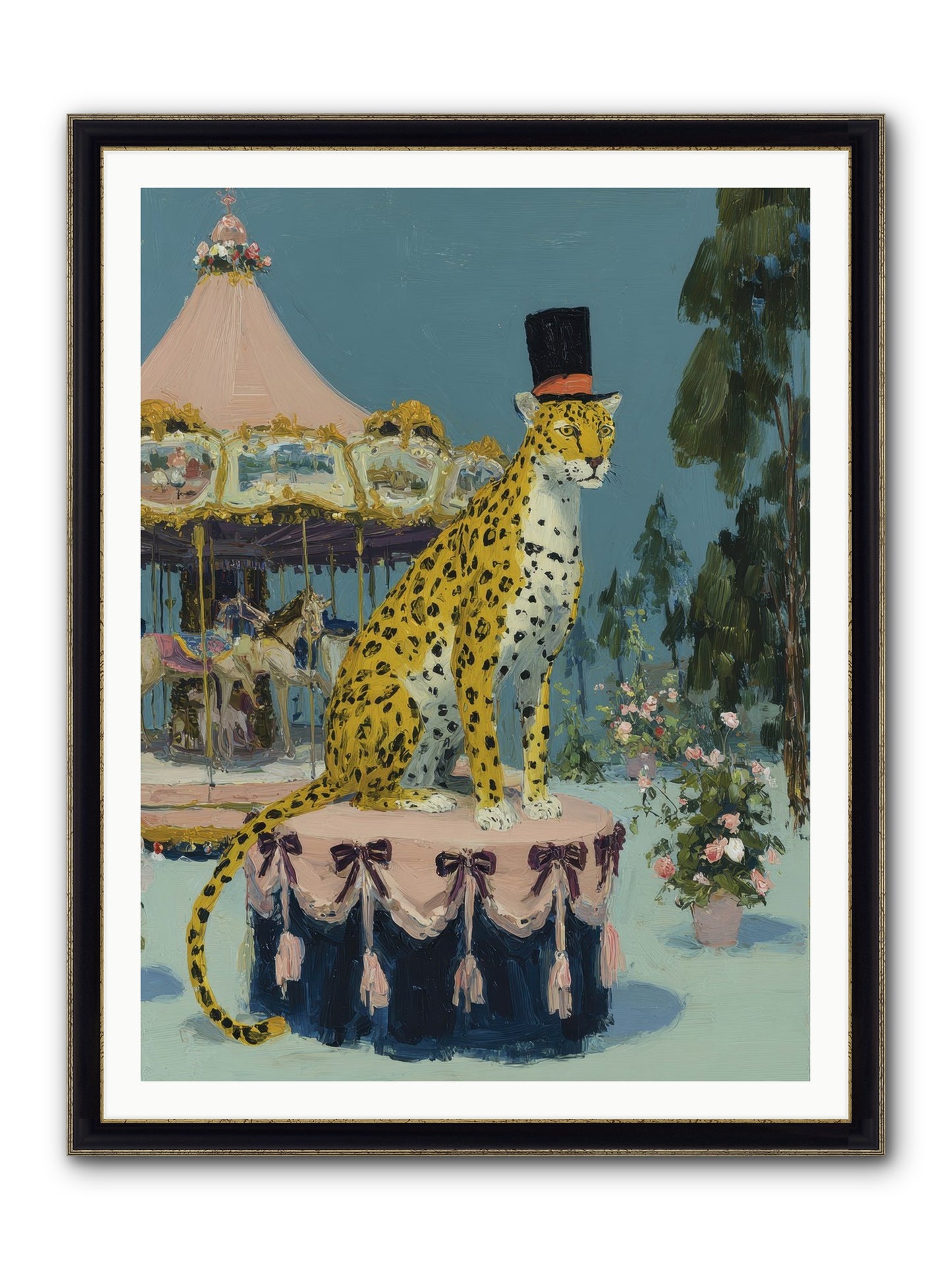 Where Magic Lingers Framed Print - Black & Gold 36x48