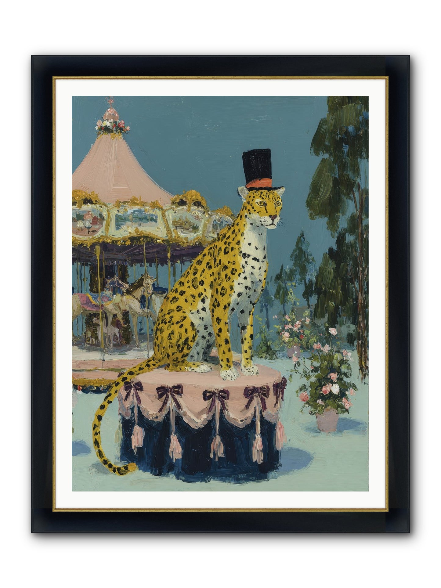 Where Magic Lingers Framed Print - Wide Black w/Gold 36x48