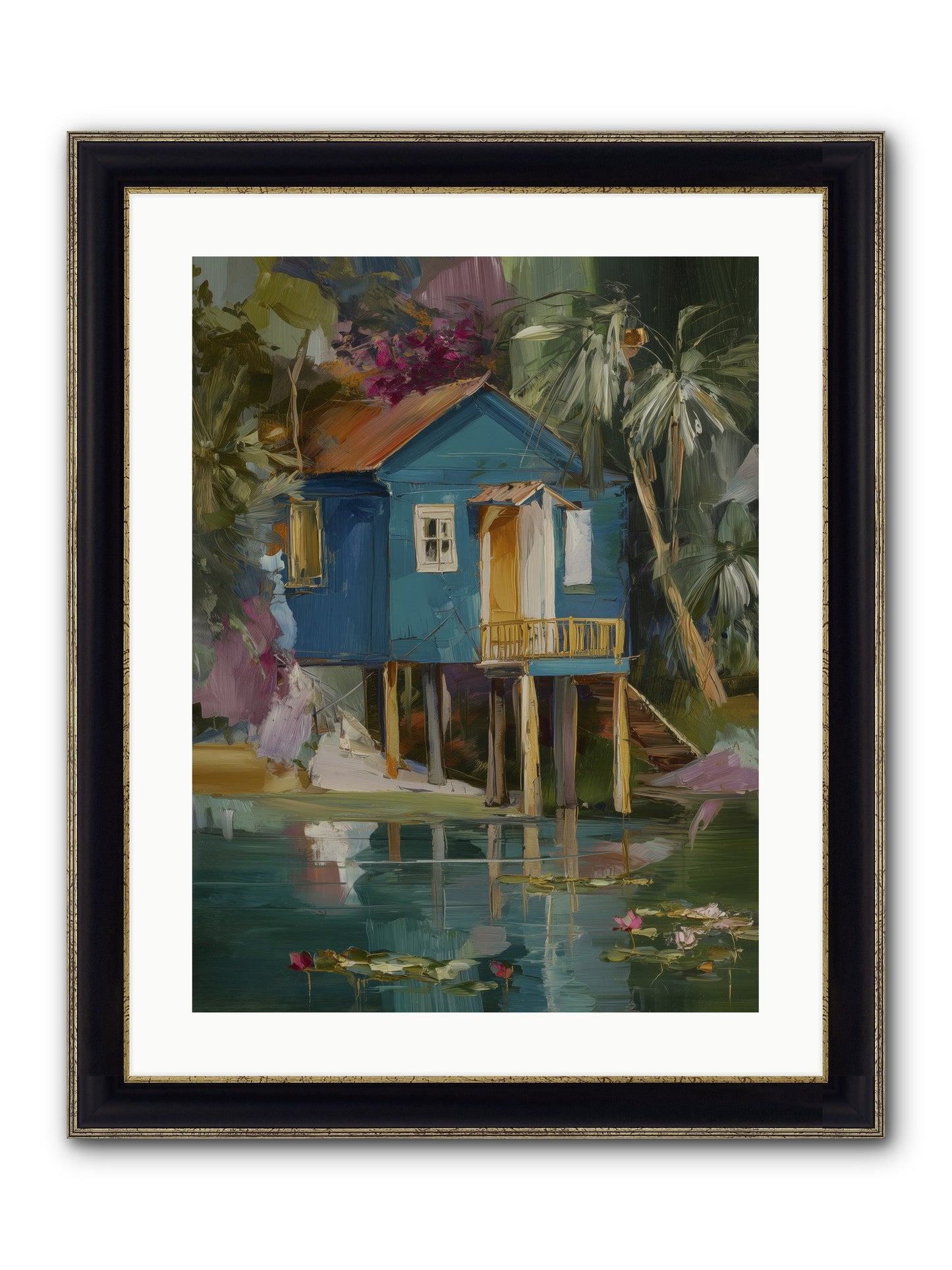 Where Magic Lives Framed Print - Black & Gold 18x24