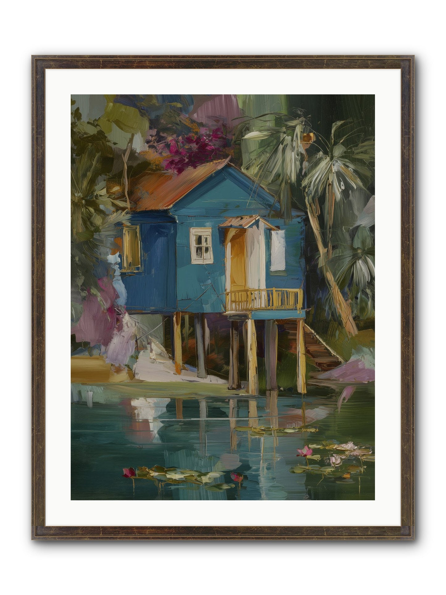 Where Magic Lives Framed Print - Slimwoods Black/Gold 24x32