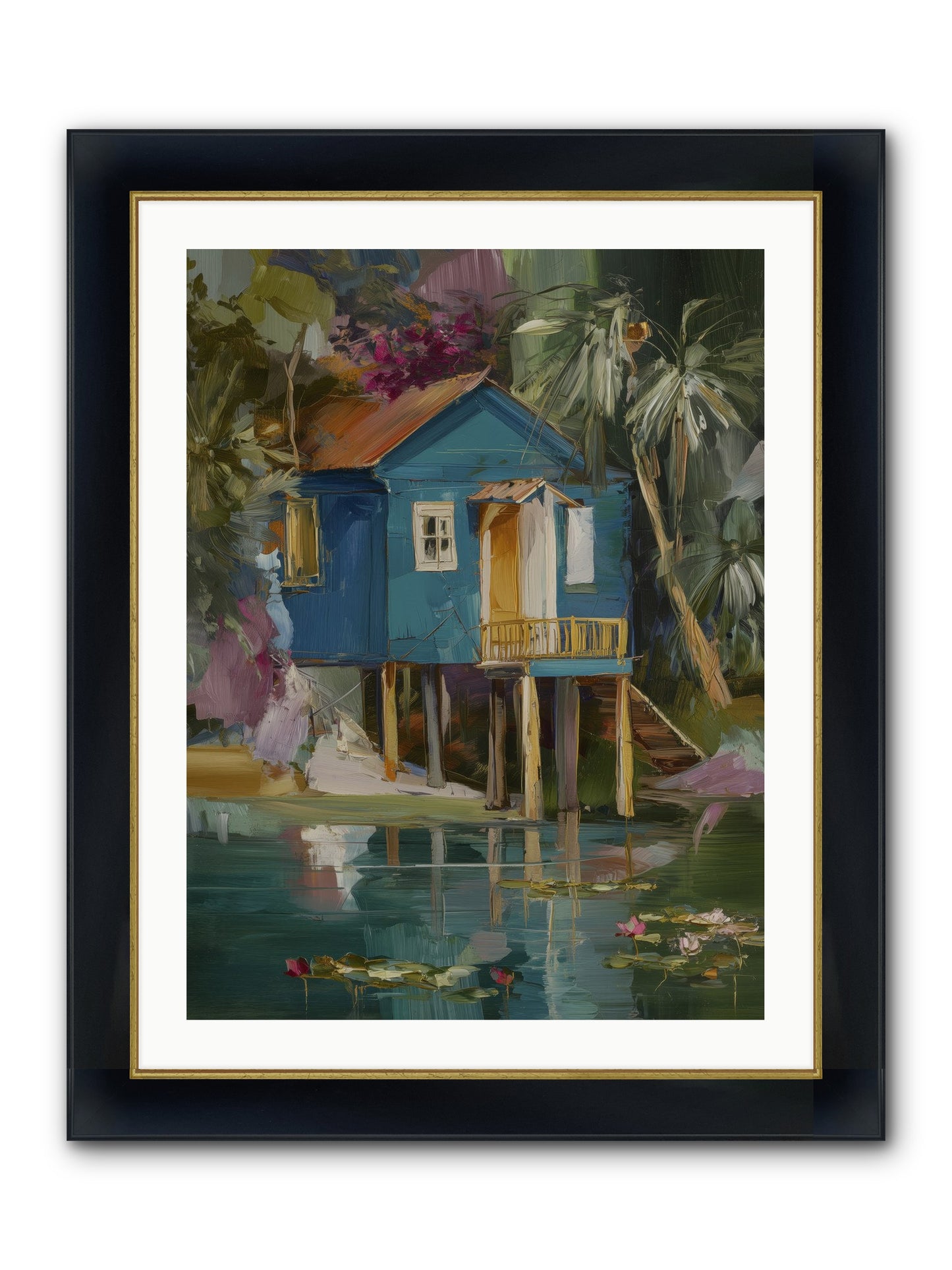 Where Magic Lives Framed Print - Wide Black w/Gold 24x32