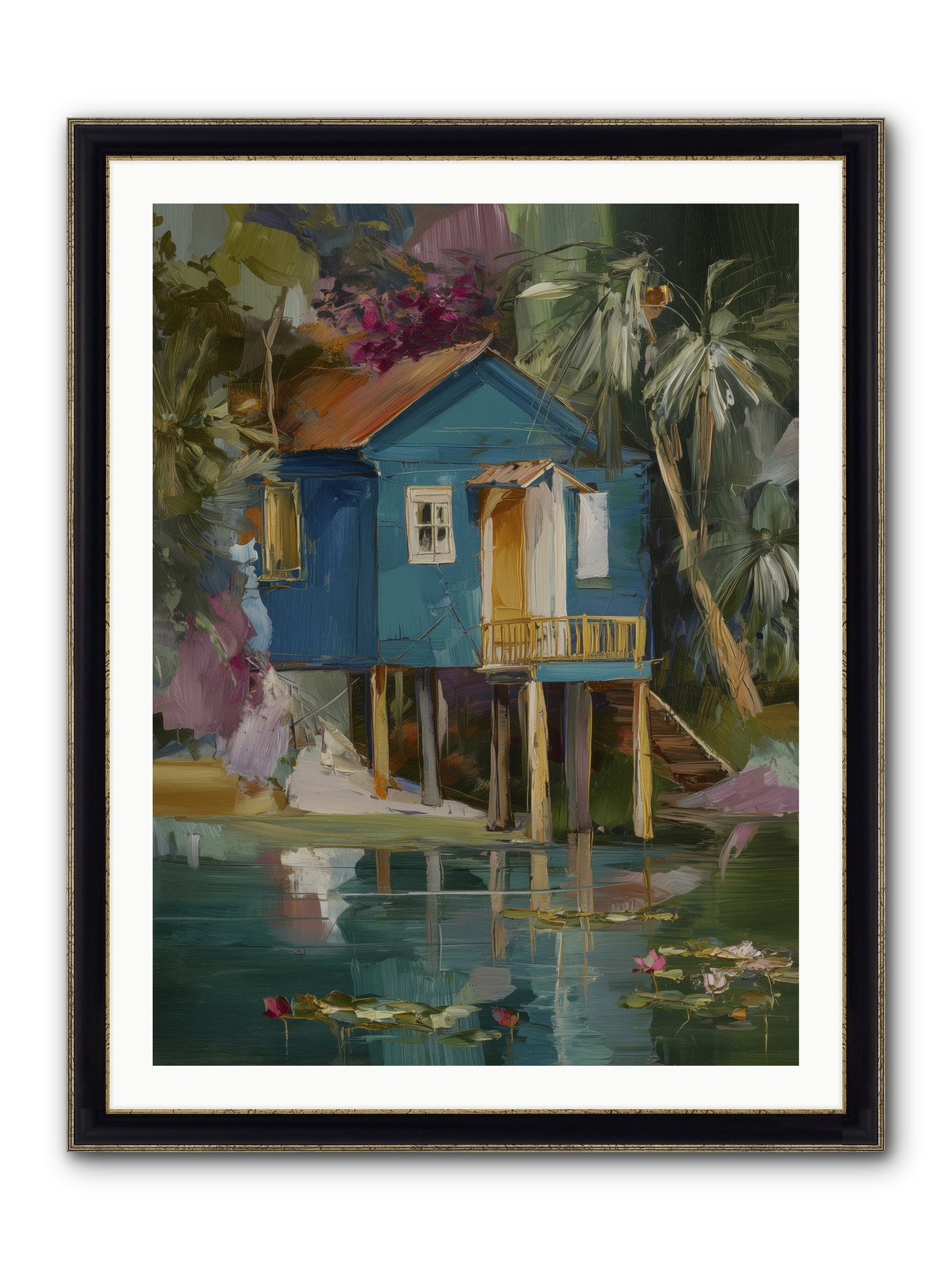 Where Magic Lives Framed Print - Black & Gold 30x40