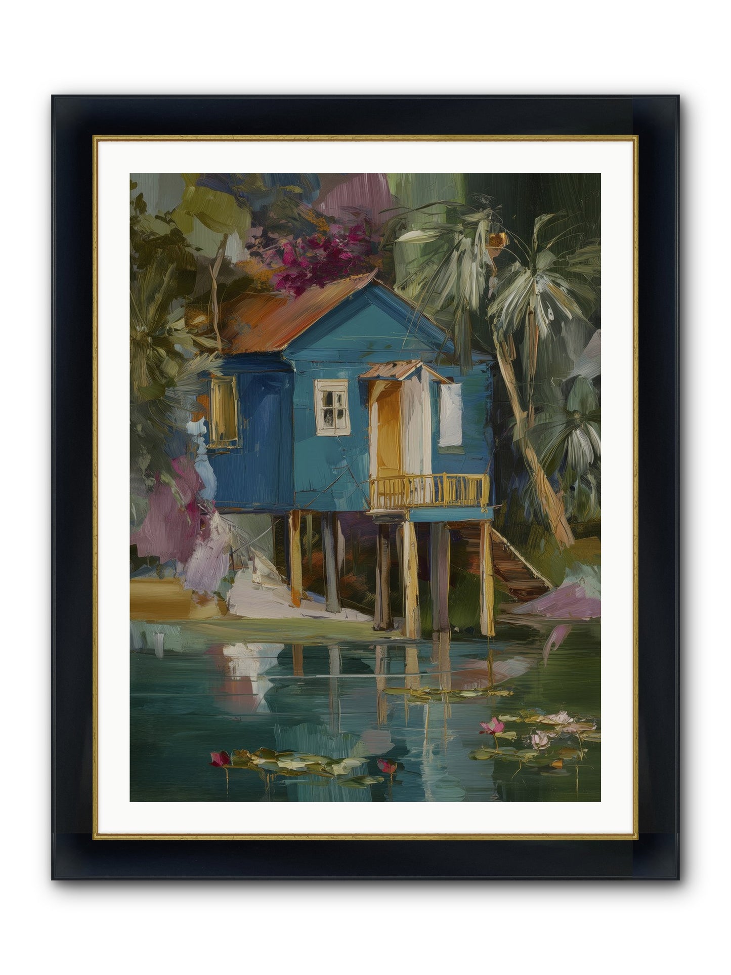 Where Magic Lives Framed Print - Wide Black w/Gold 30x40