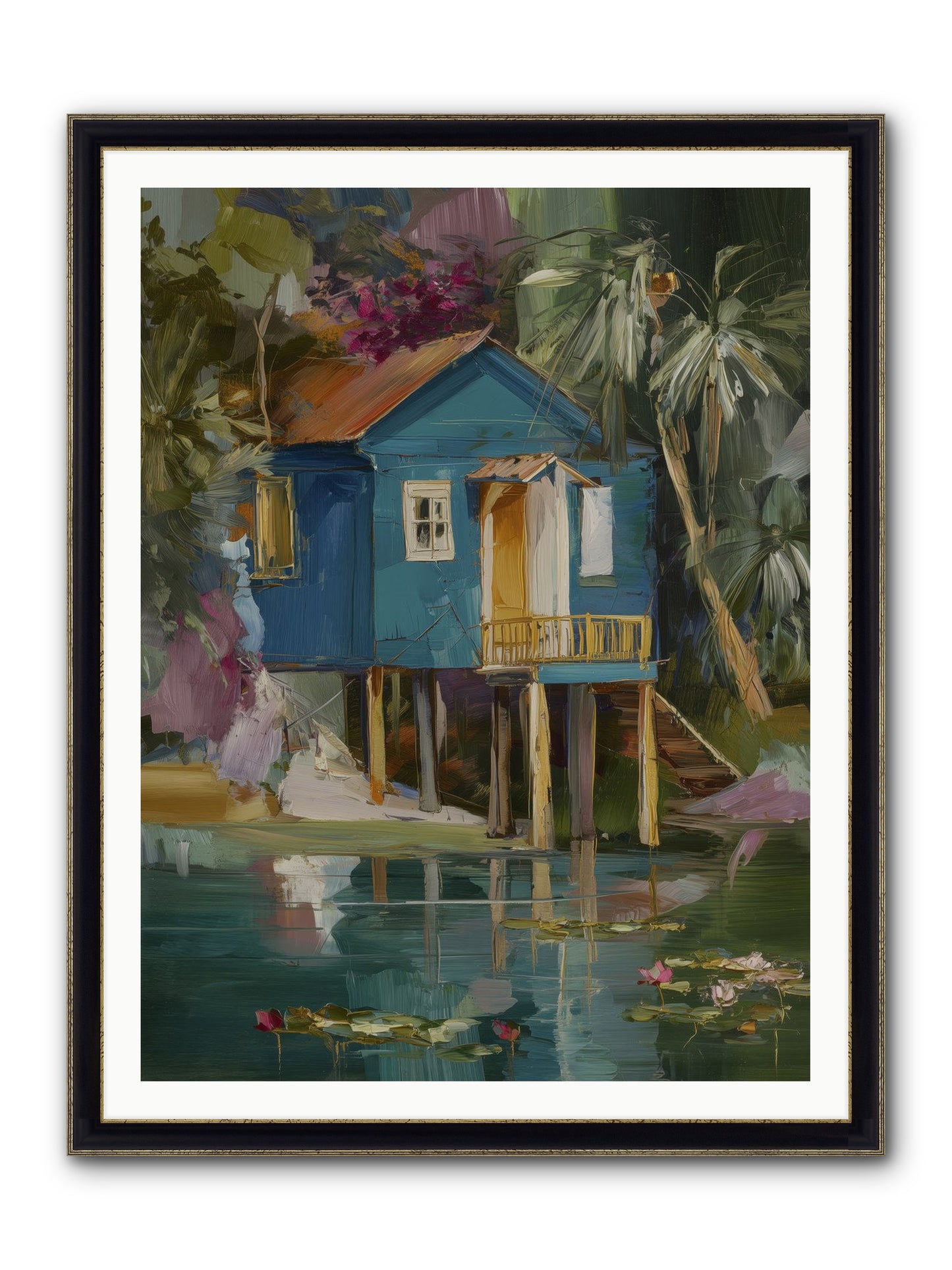 Where Magic Lives Framed Print - Black & Gold 36x48