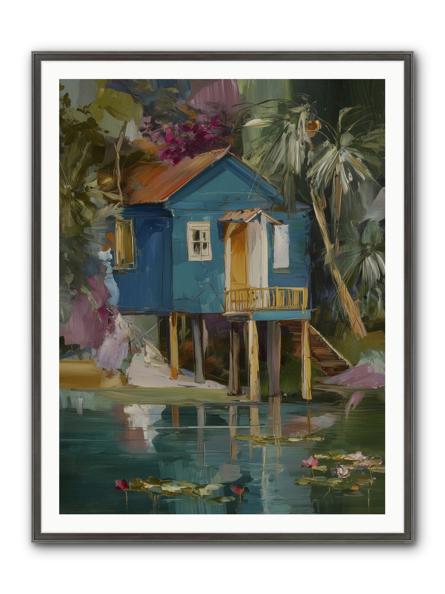 Where Magic Lives Framed Print - Slimwoods Black/Silver 36x48
