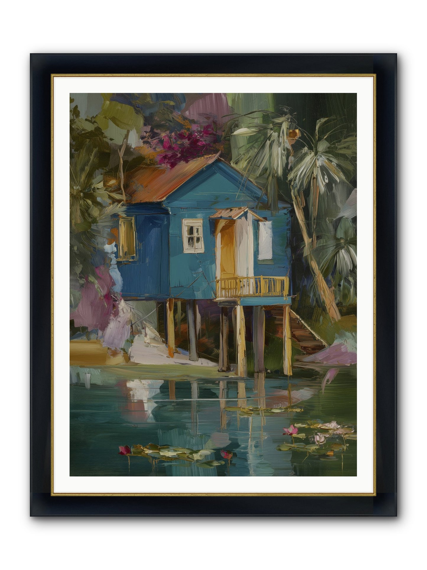 Where Magic Lives Framed Print - Wide Black w/Gold 36x48