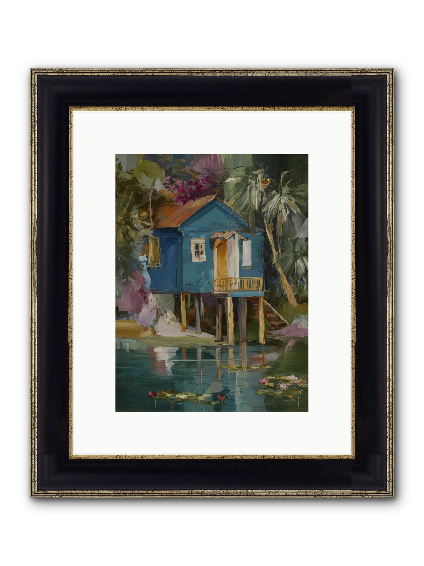 Where Magic Lives Framed Print - Black & Gold 9x12