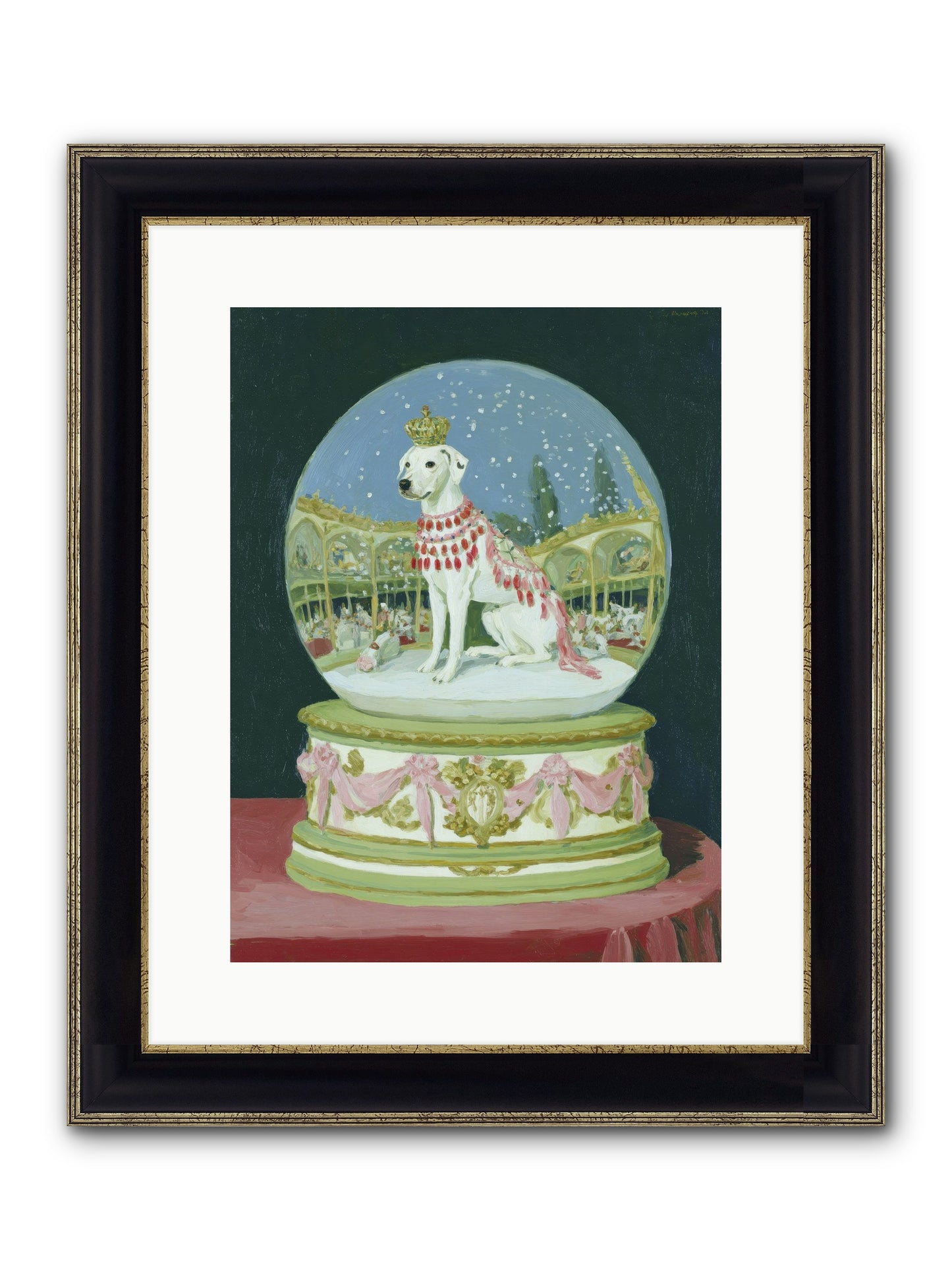 Where Merriment Lives Framed Print - Black & Gold 12x16