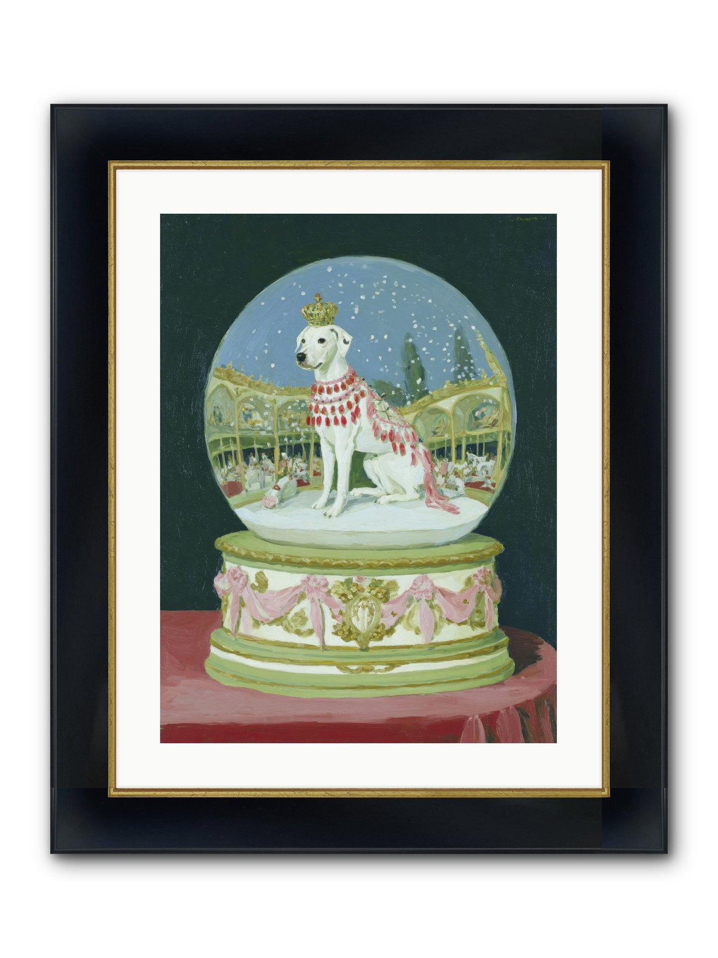 Where Merriment Lives Framed Print - Wide Black w/Gold 18x24