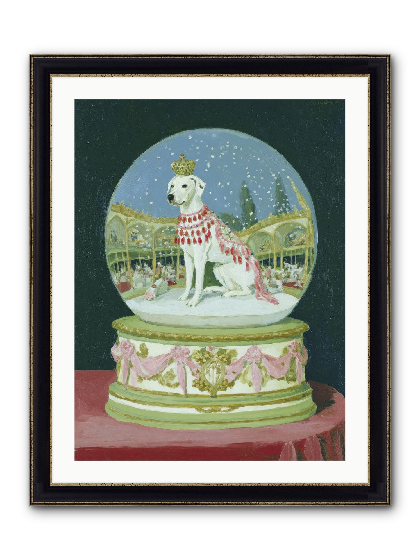 Where Merriment Lives Framed Print - Black & Gold 24x32