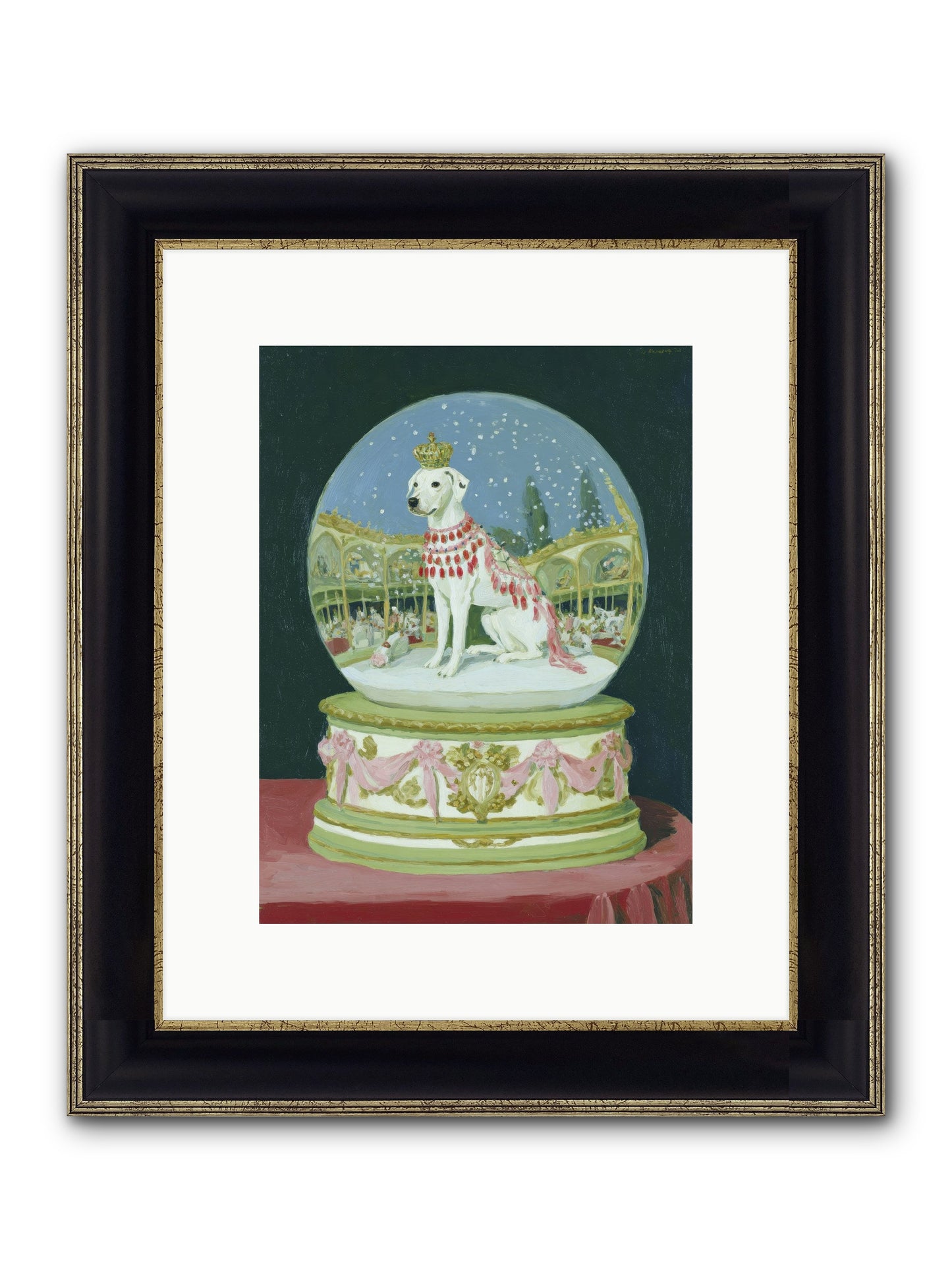 Where Merriment Lives Framed Print - Black & Gold 9x12