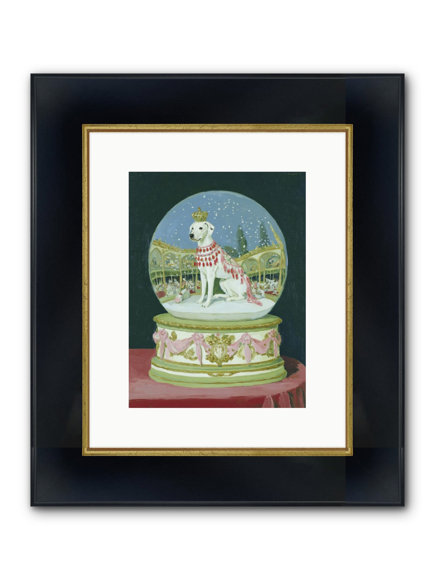 Where Merriment Lives Framed Print - Wide Black w/Gold 9x12