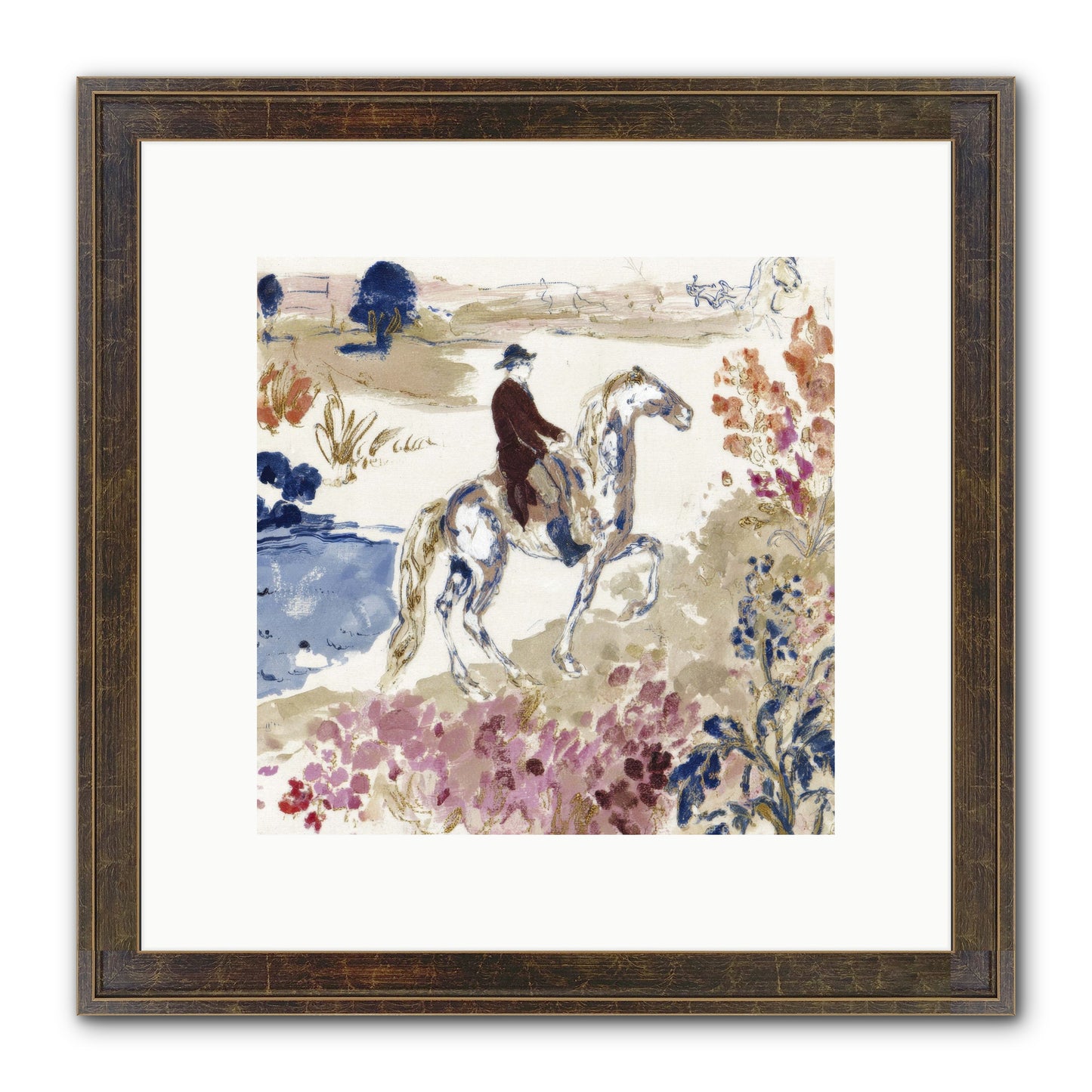 Where Mountains Meet Framed Print - Slimwoods Black/Gold 10x10