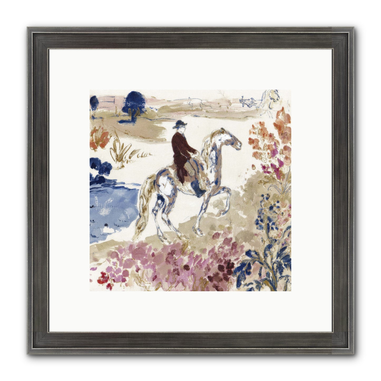 Where Mountains Meet Framed Print - Slimwoods Black/Silver 10x10