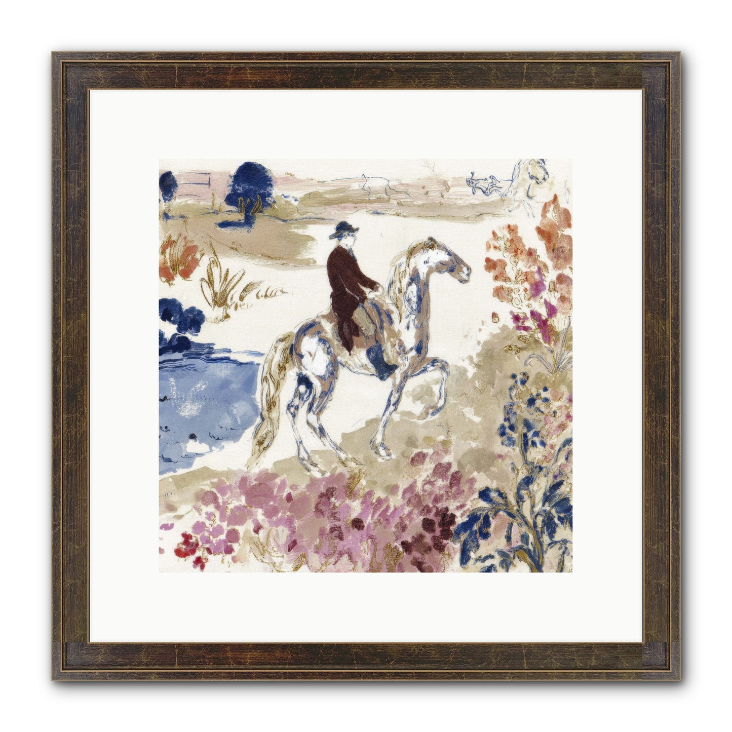 Where Mountains Meet Framed Print - Slimwoods Black/Gold 12x12