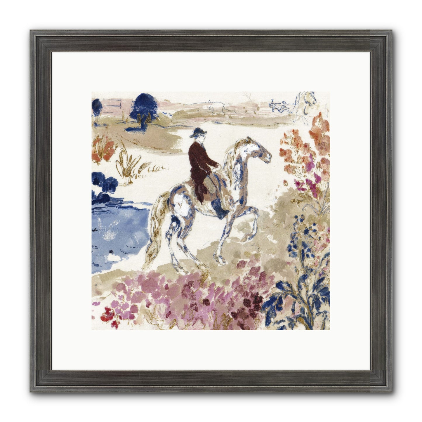 Where Mountains Meet Framed Print - Slimwoods Black/Silver 12x12