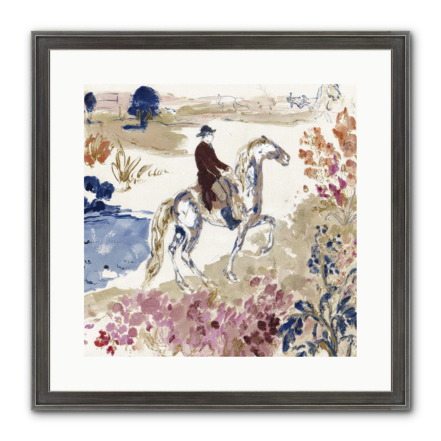 Where Mountains Meet Framed Print - Slimwoods Black/Silver 16x16