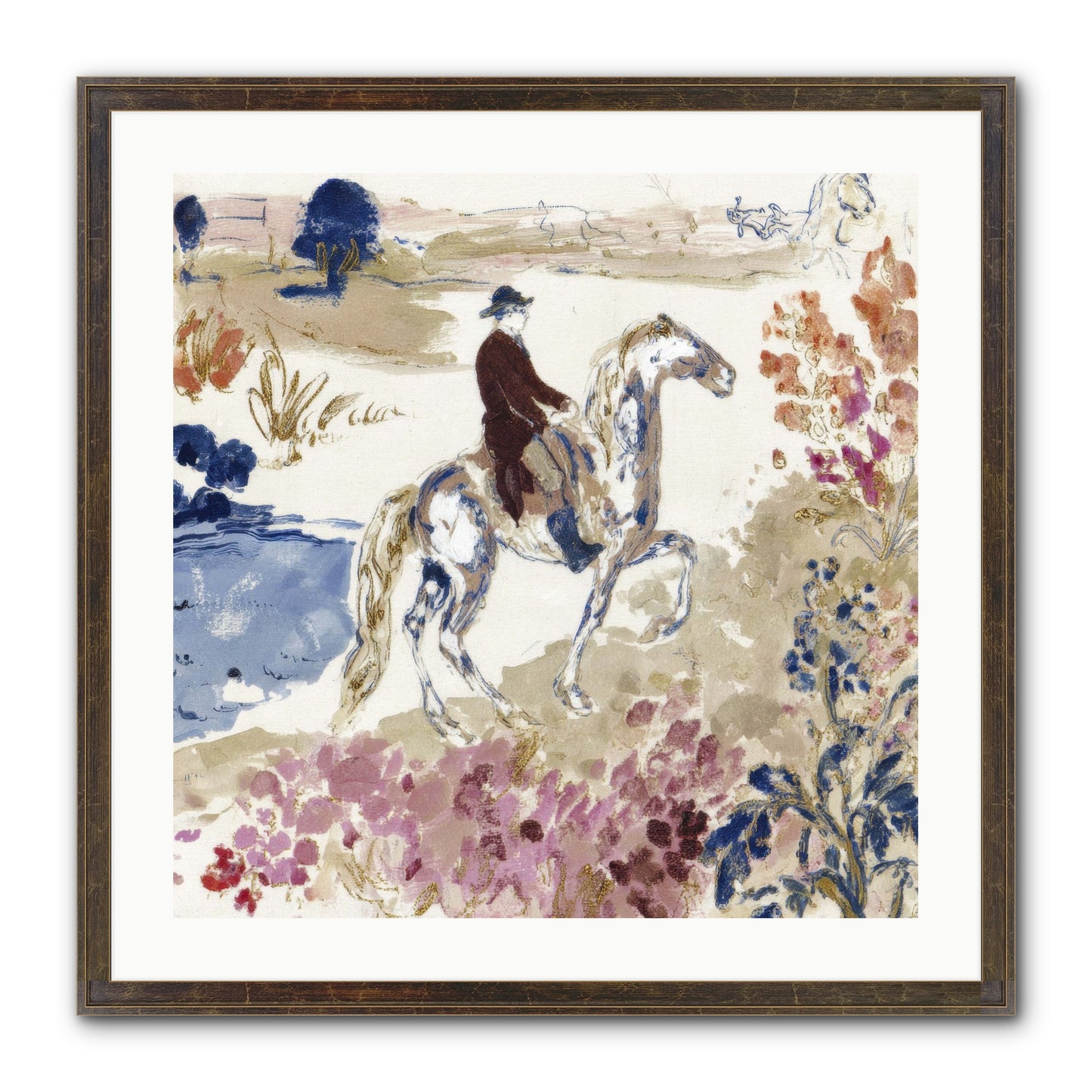 Where Mountains Meet Framed Print - Slimwoods Black/Gold 24x24