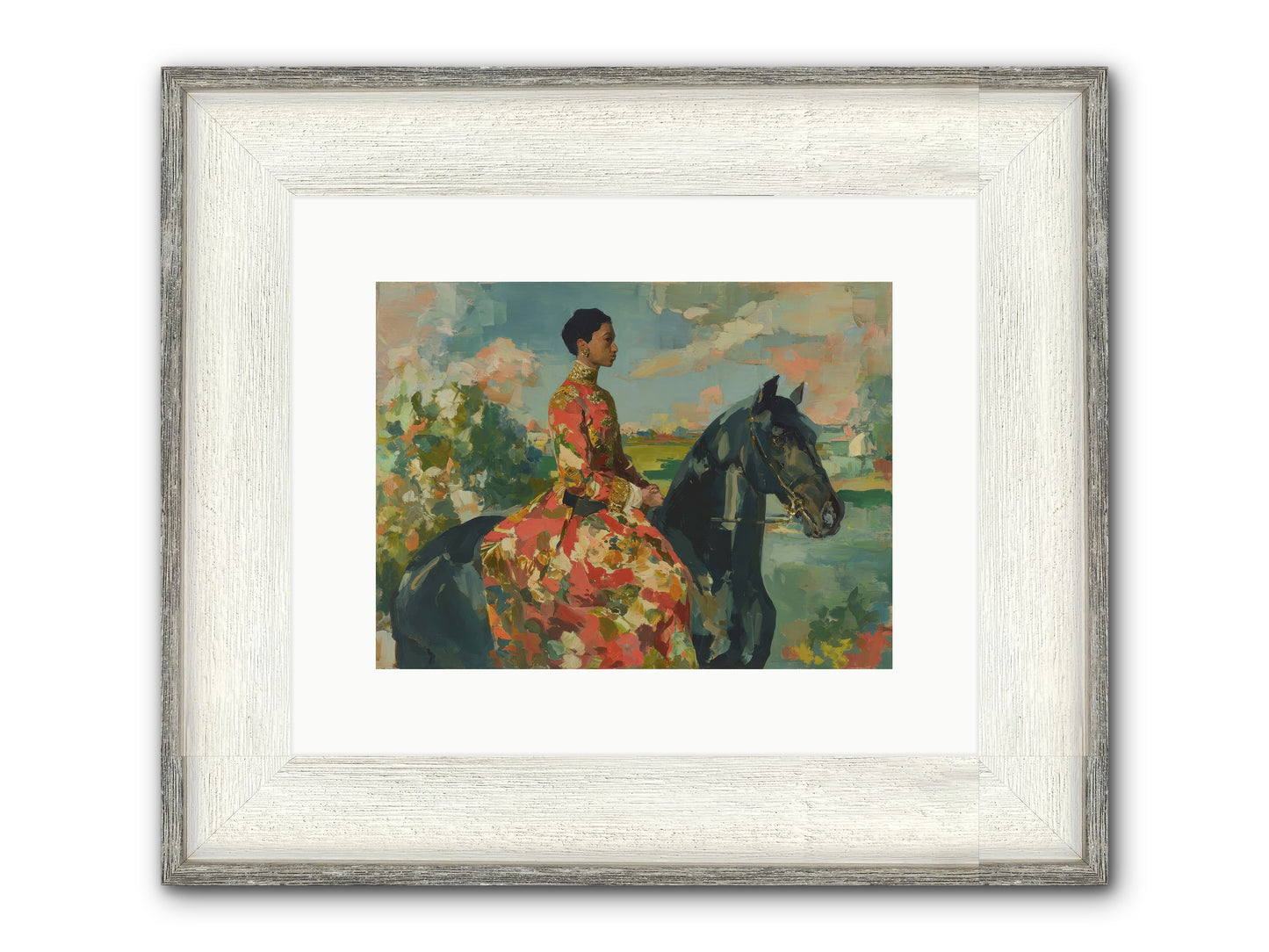 Where Peace Meets Pasture Framed Print - Driftwood White 12x9