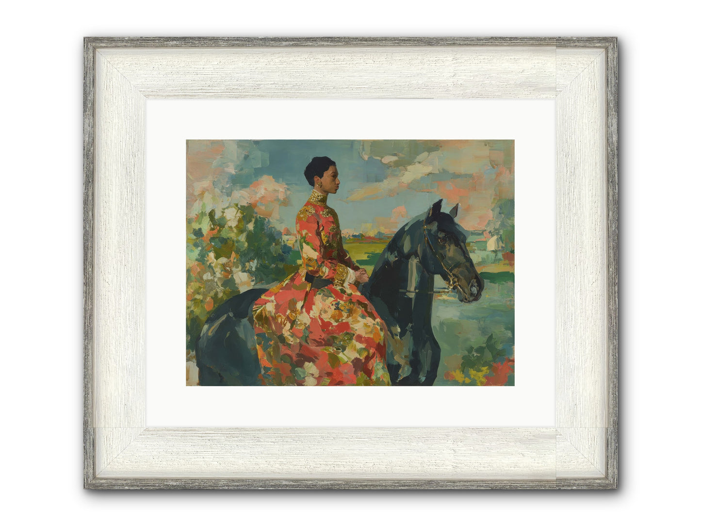 Where Peace Meets Pasture Framed Print - Driftwood White 16x12