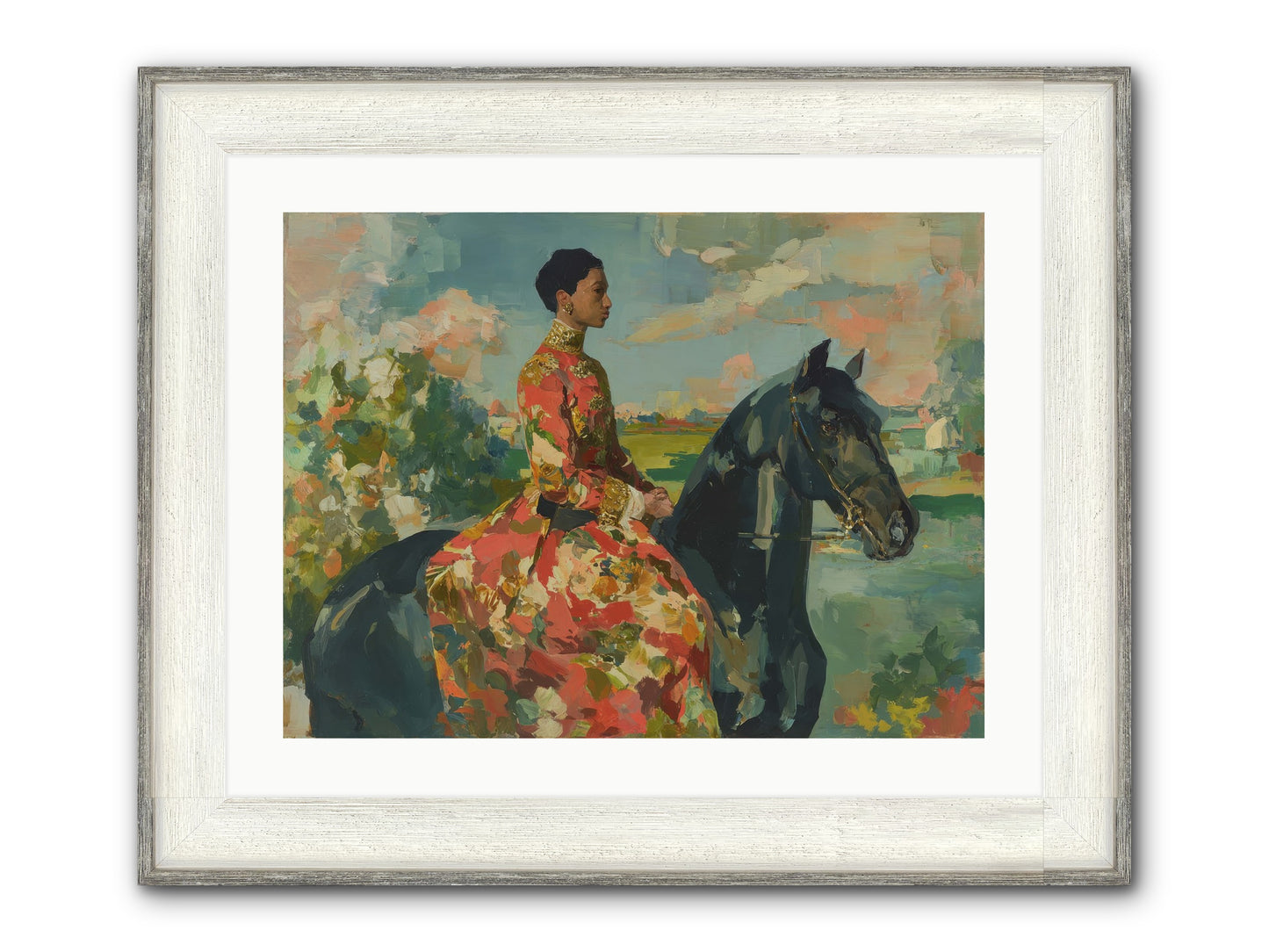 Where Peace Meets Pasture Framed Print - Driftwood White 24x18