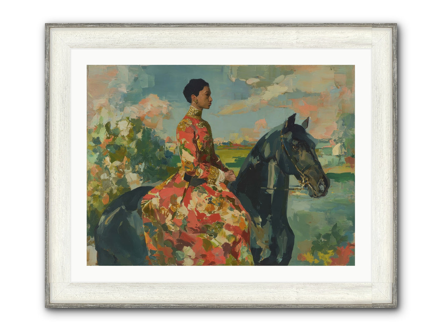 Where Peace Meets Pasture Framed Print - Driftwood White 32x24