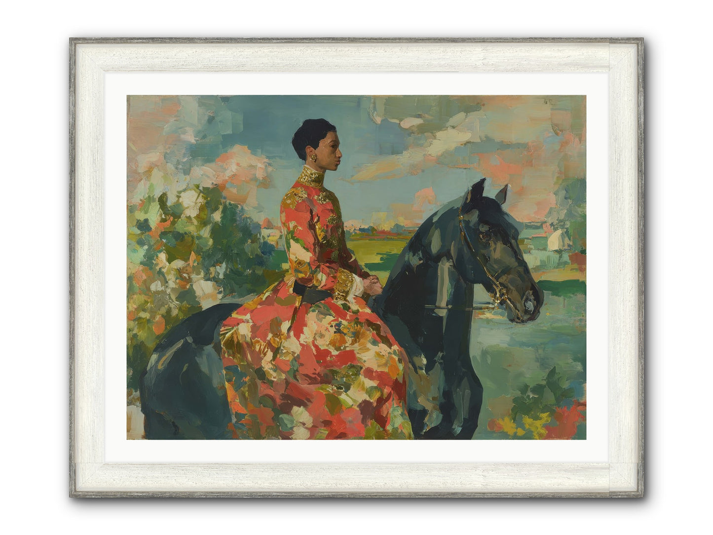 Where Peace Meets Pasture Framed Print - Driftwood White 40x30