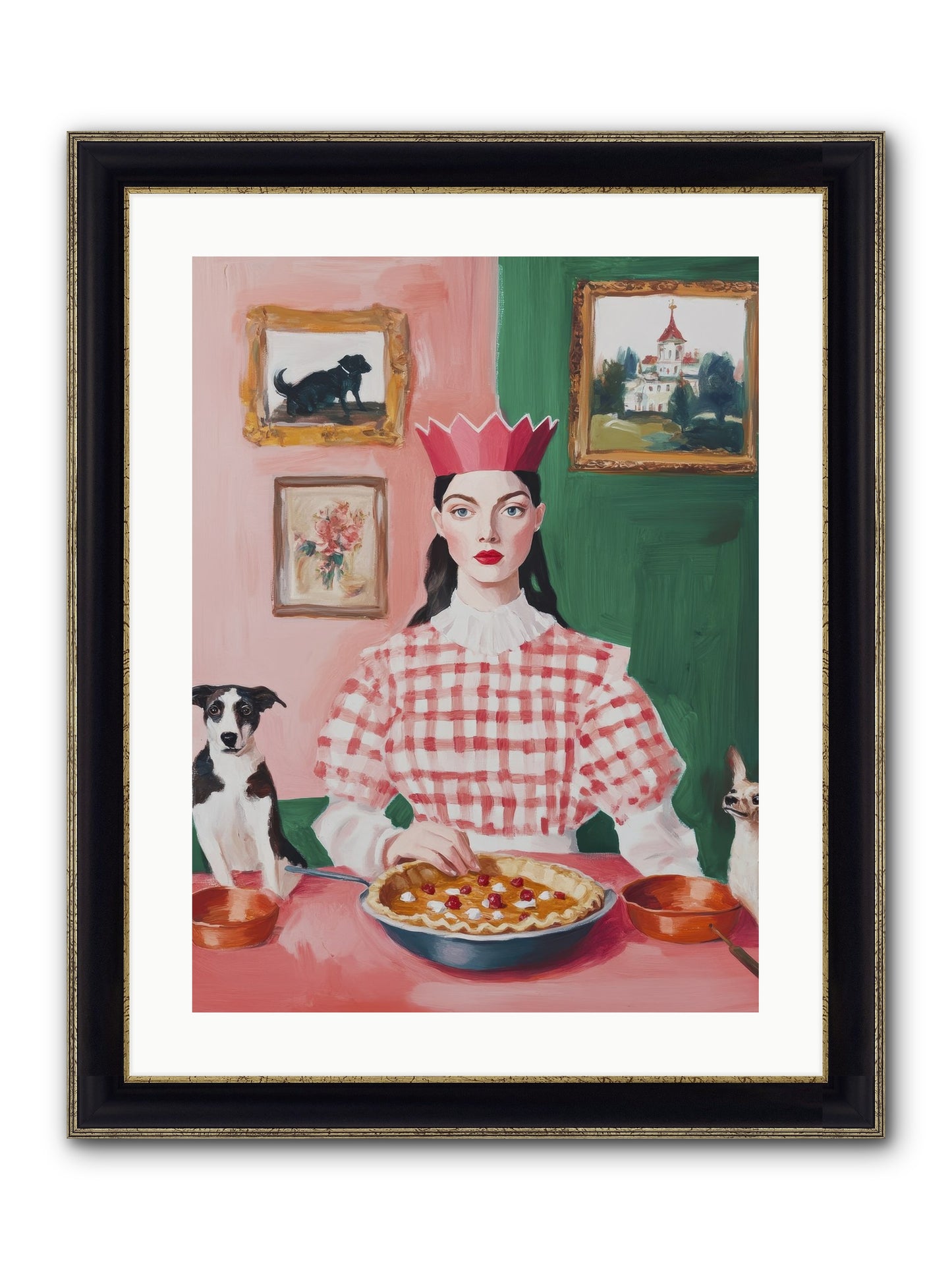 Where Pie Becomes Poetry Framed Print - Black & Gold 18x24