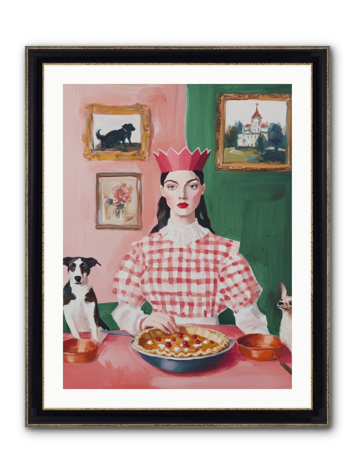 Where Pie Becomes Poetry Framed Print - Black & Gold 24x32