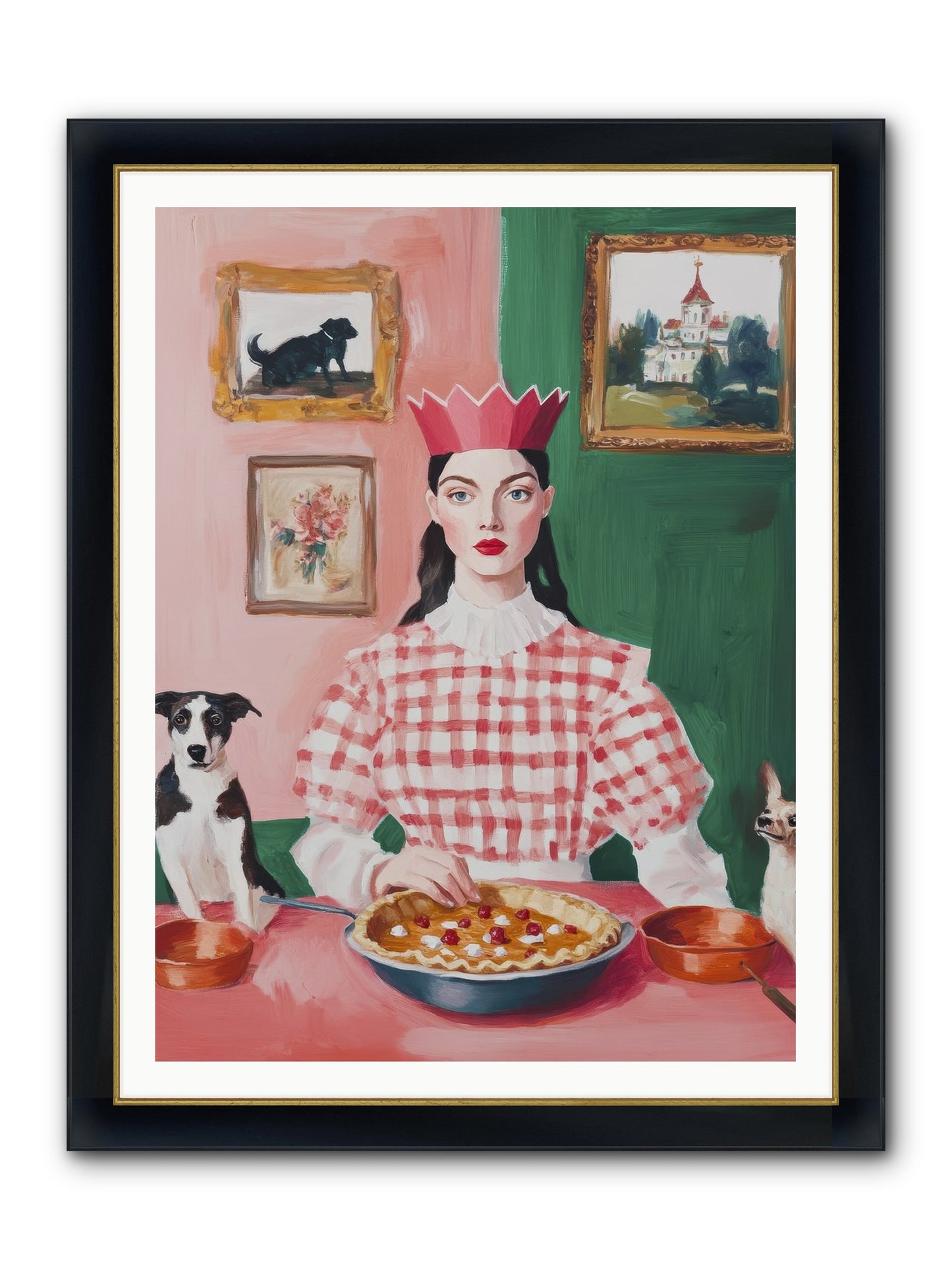 Where Pie Becomes Poetry Framed Print - Wide Black w/Gold 36x48