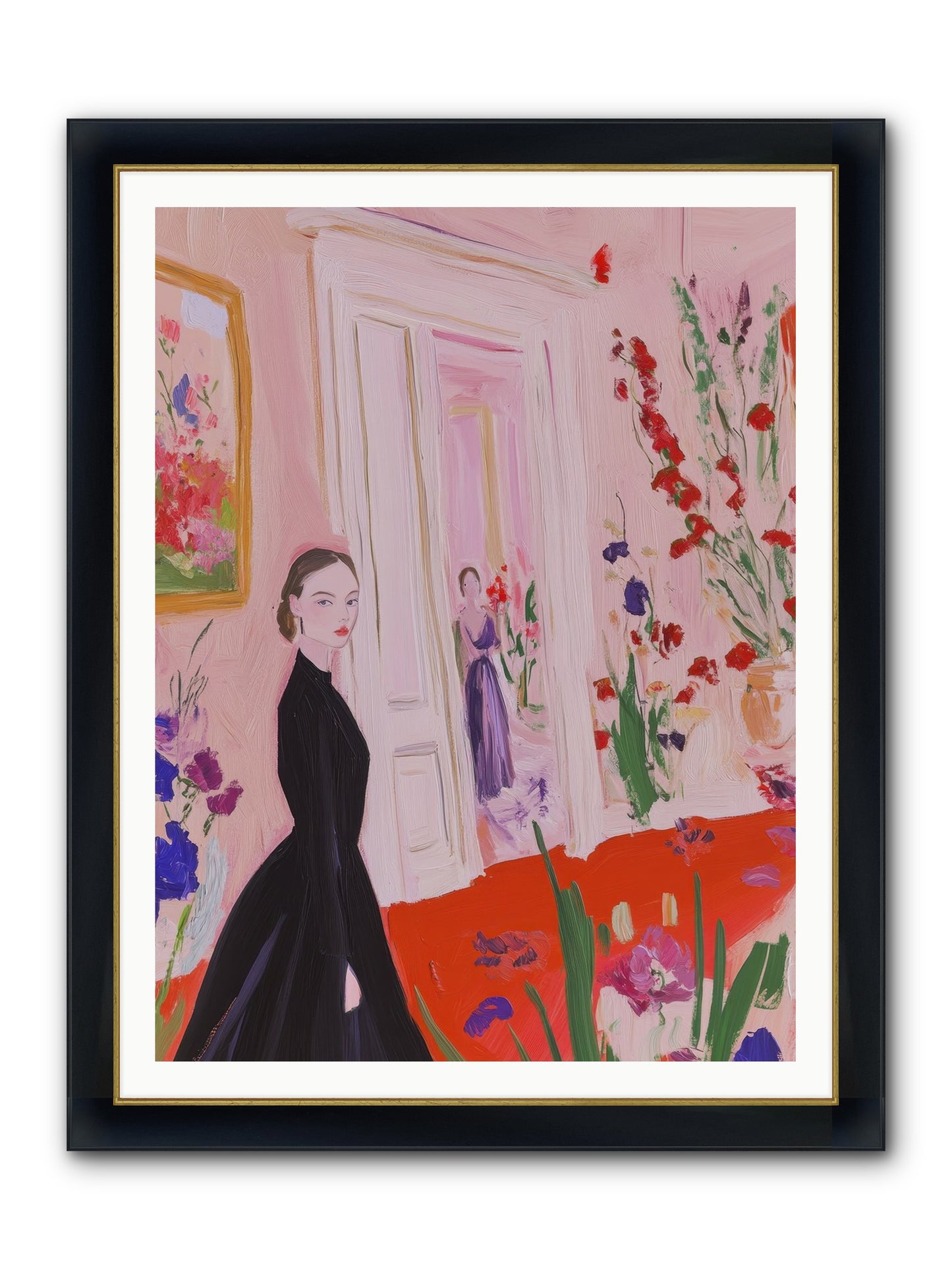 Where Plenty Paints The World Framed Print - Wide Black w/Gold 36x48