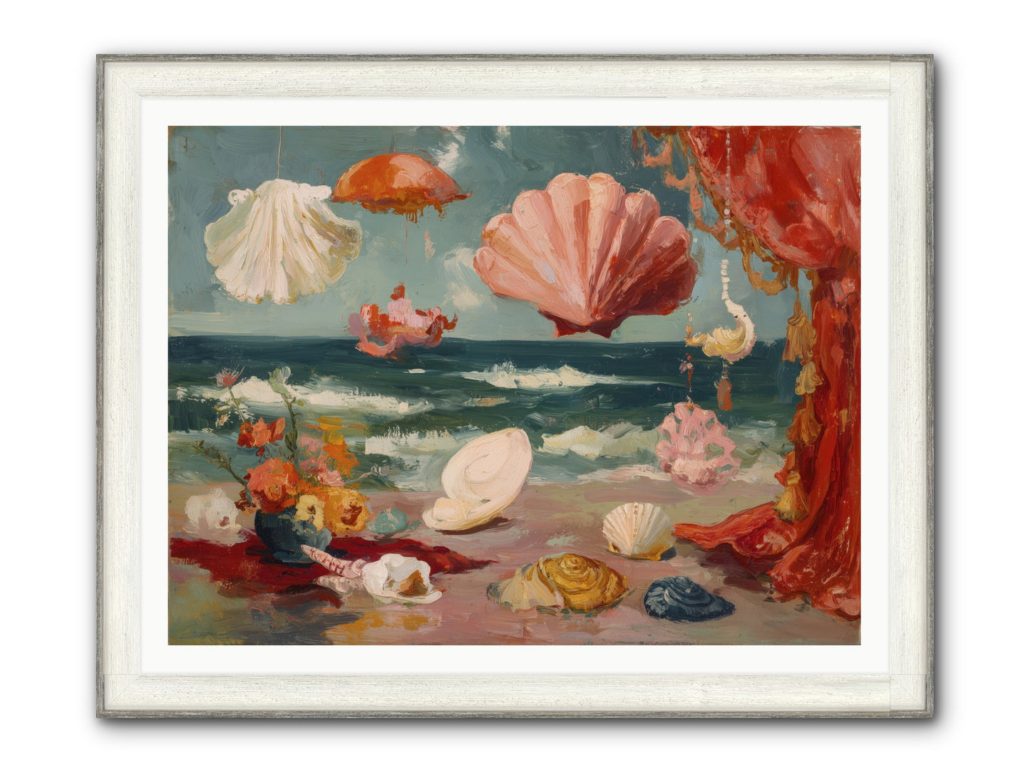Where Puccini Composed Framed Print - Driftwood White 48x36