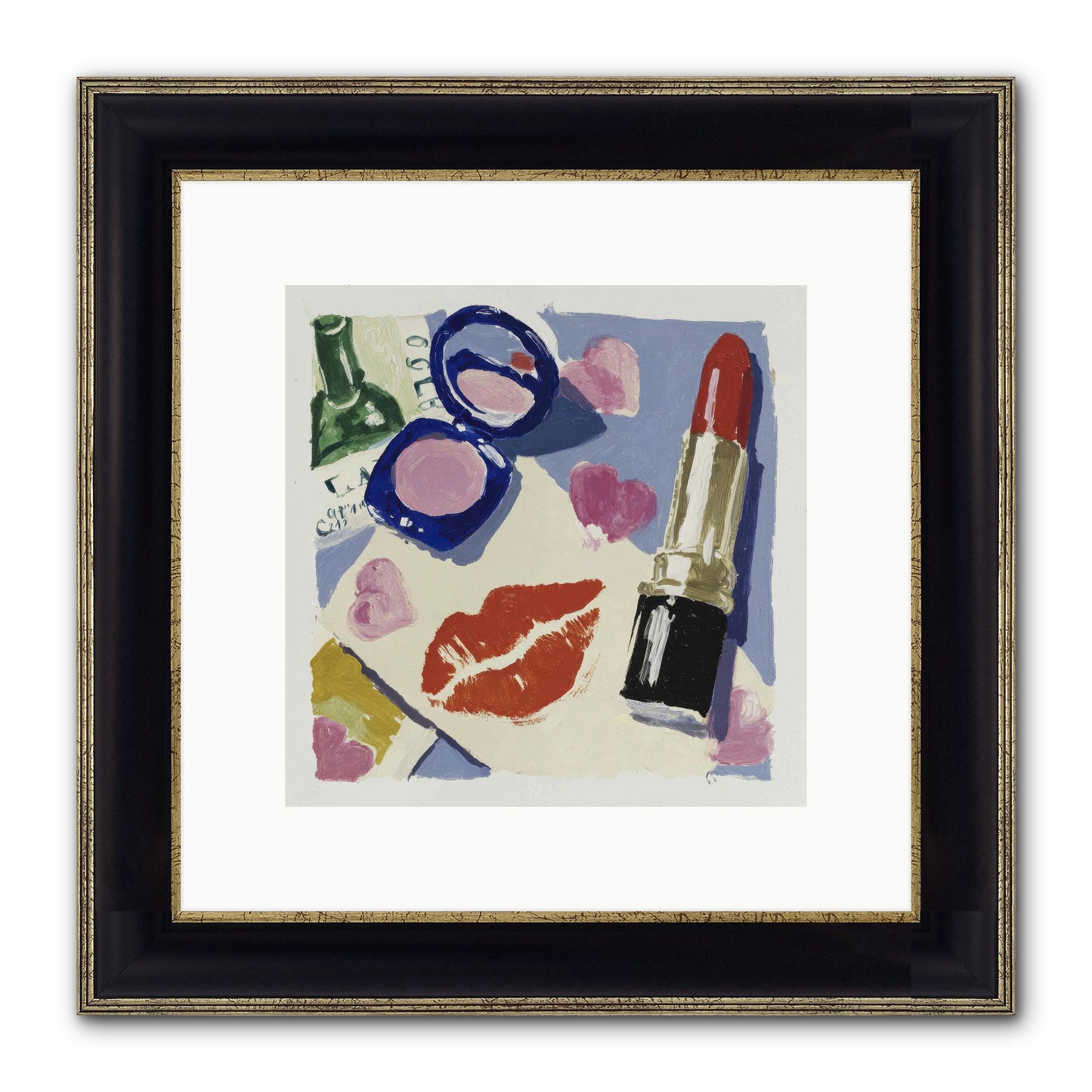 Where Romance Lives Eternal Framed Print - Black & Gold 10x10
