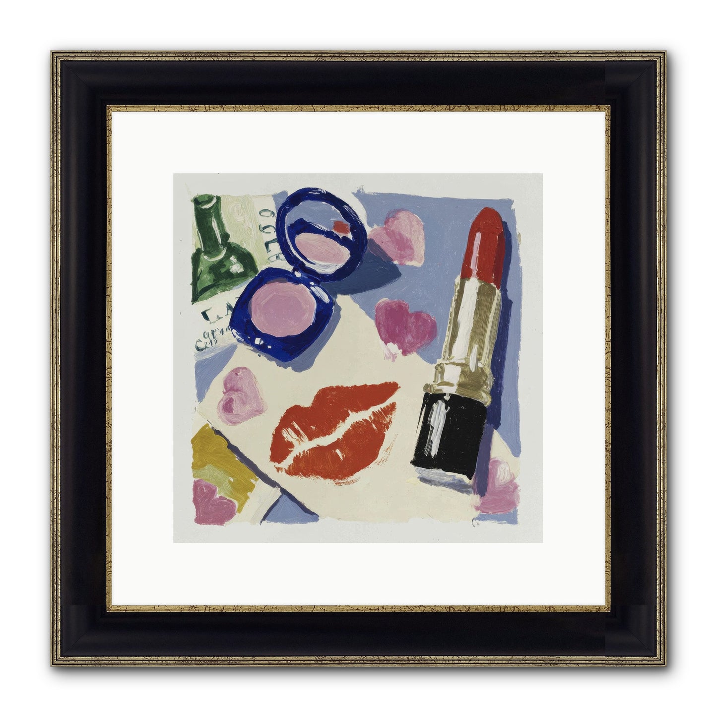 Where Romance Lives Eternal Framed Print - Black & Gold 12x12