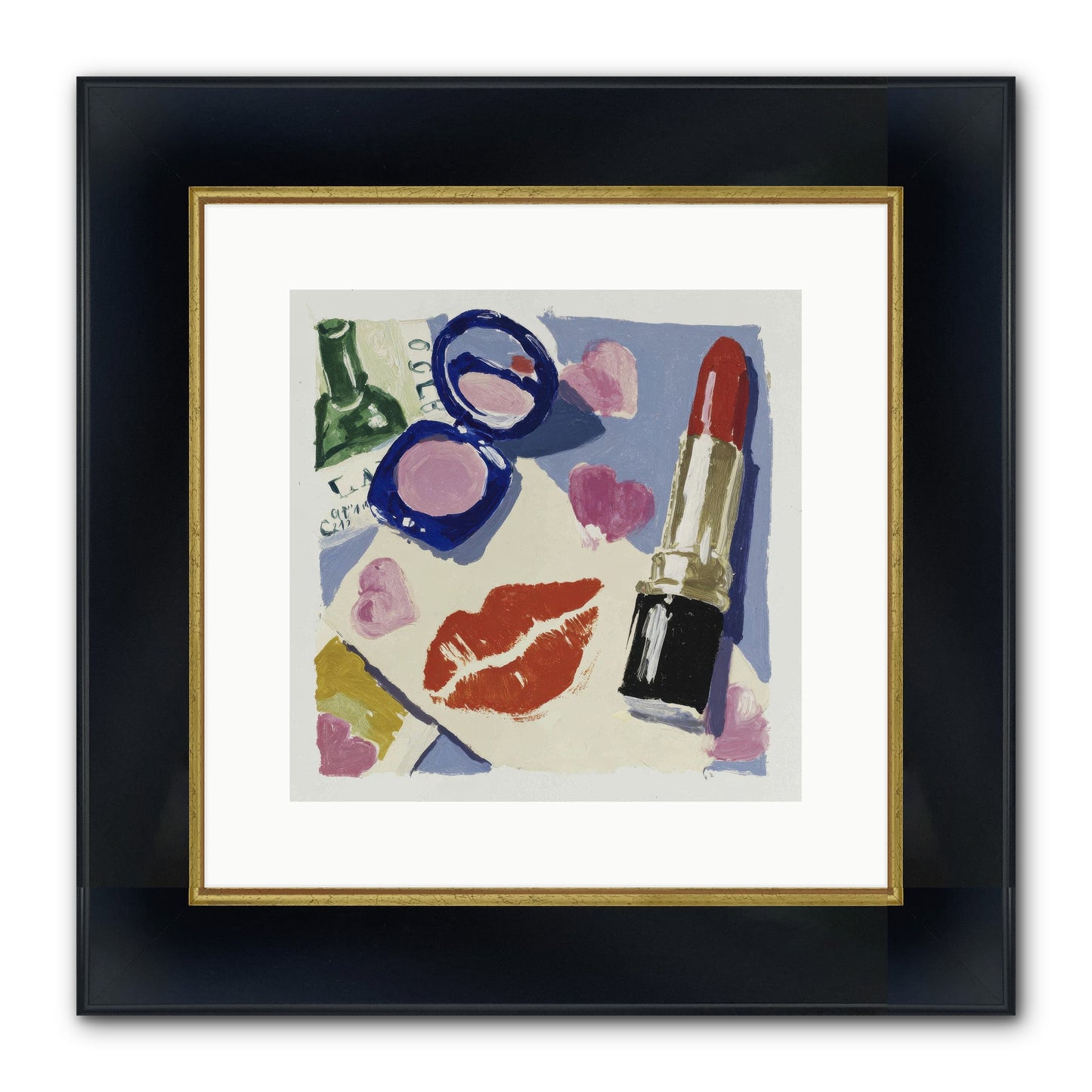 Where Romance Lives Eternal Framed Print - Wide Black w/Gold 12x12