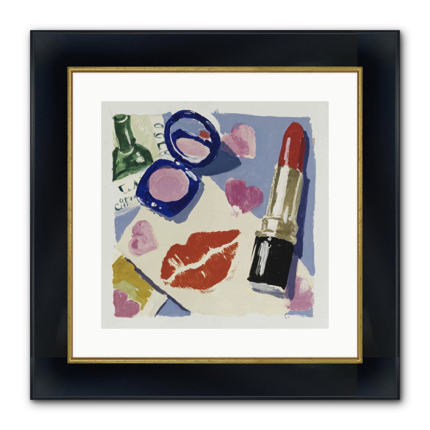 Where Romance Lives Eternal Framed Print - Wide Black w/Gold 16x16