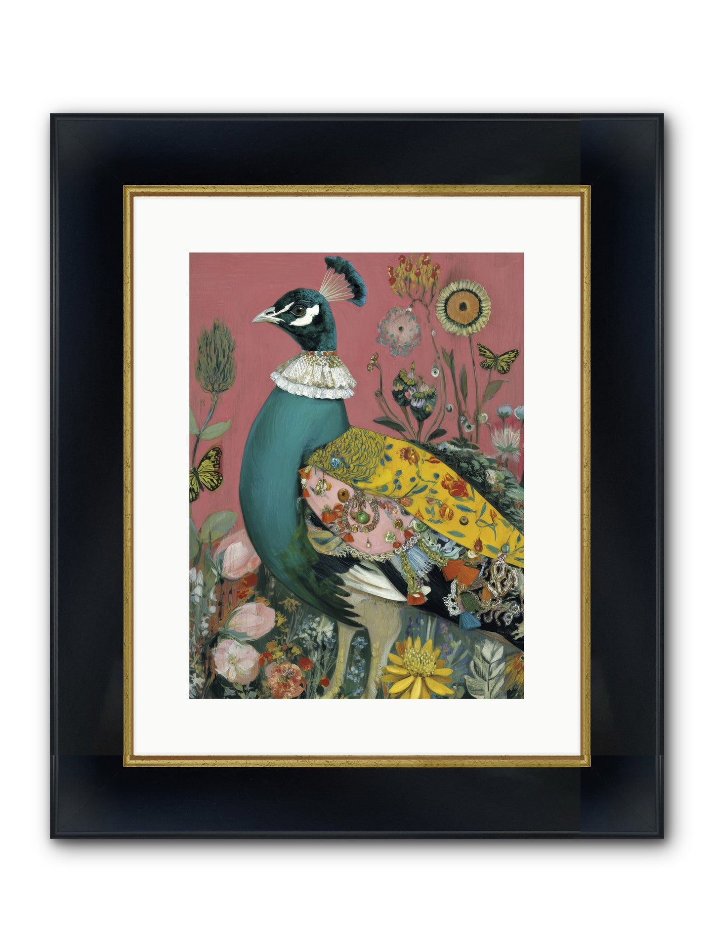 Where Rubies Grow On Vines Framed Print - Wide Black w/Gold 12x16