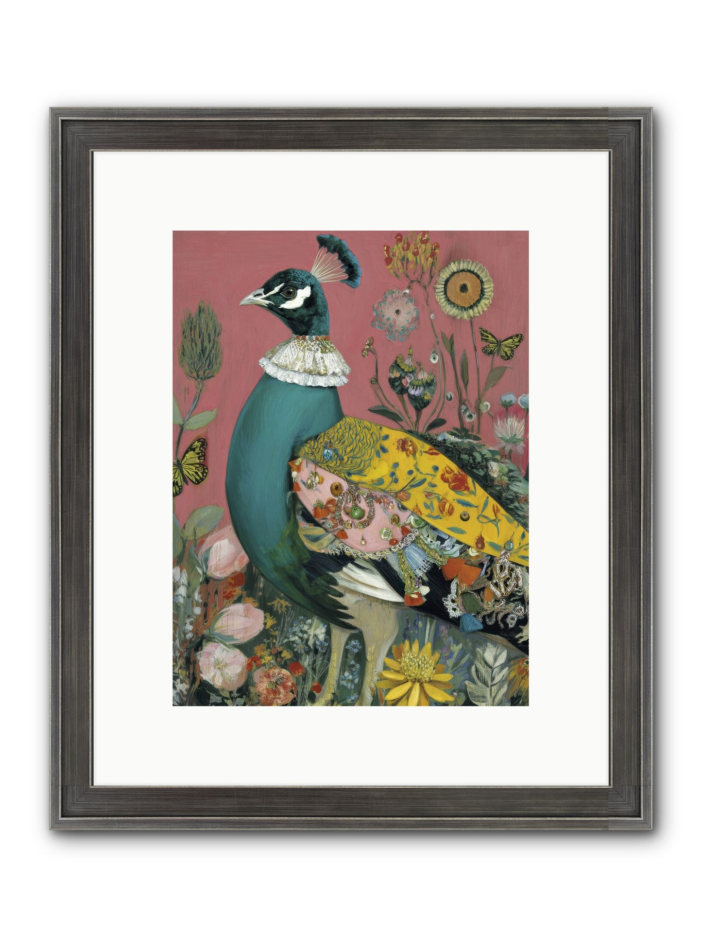 Where Rubies Grow On Vines Framed Print - Slimwoods Black/Silver 9x12
