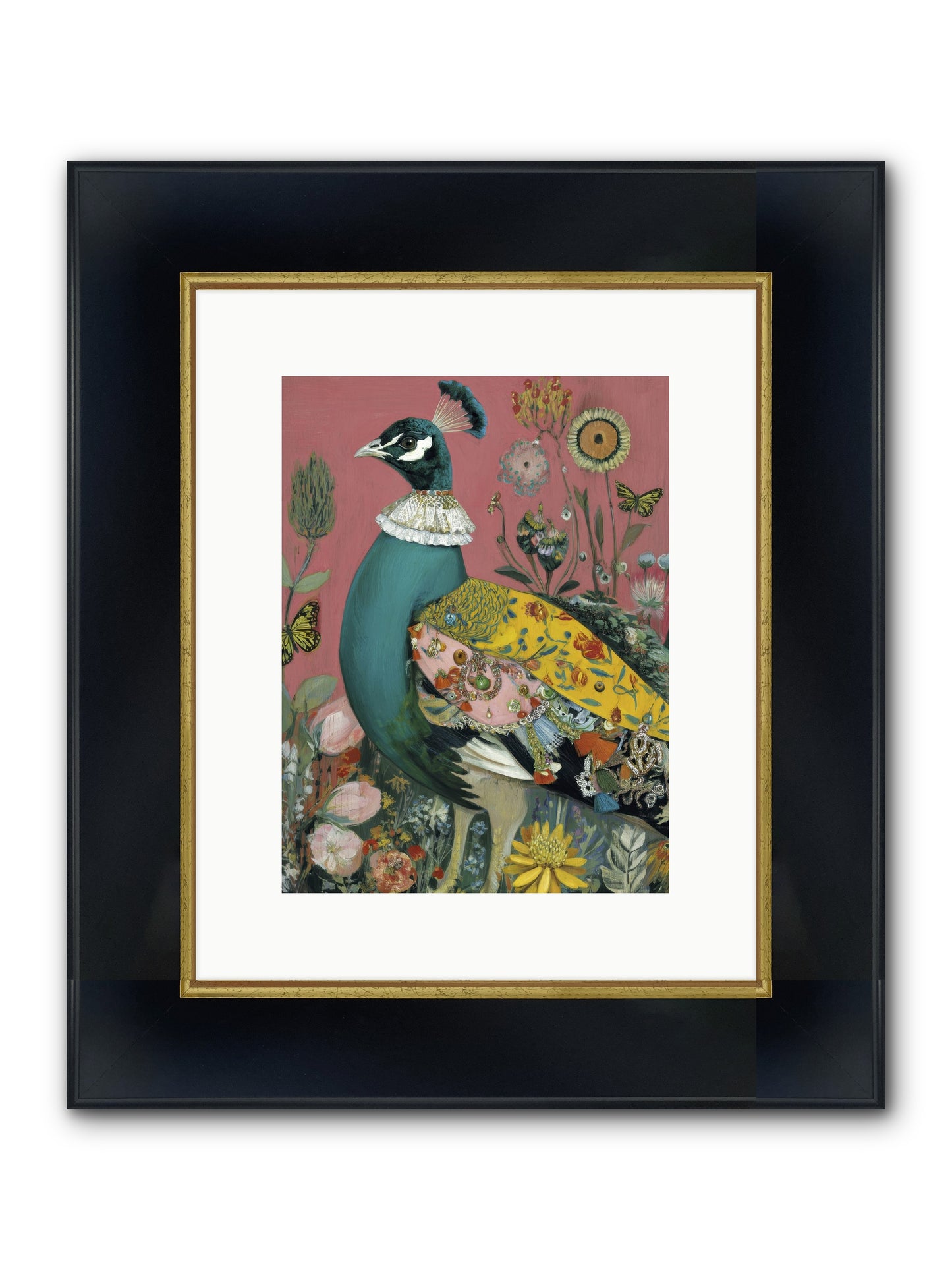 Where Rubies Grow On Vines Framed Print - Wide Black w/Gold 9x12